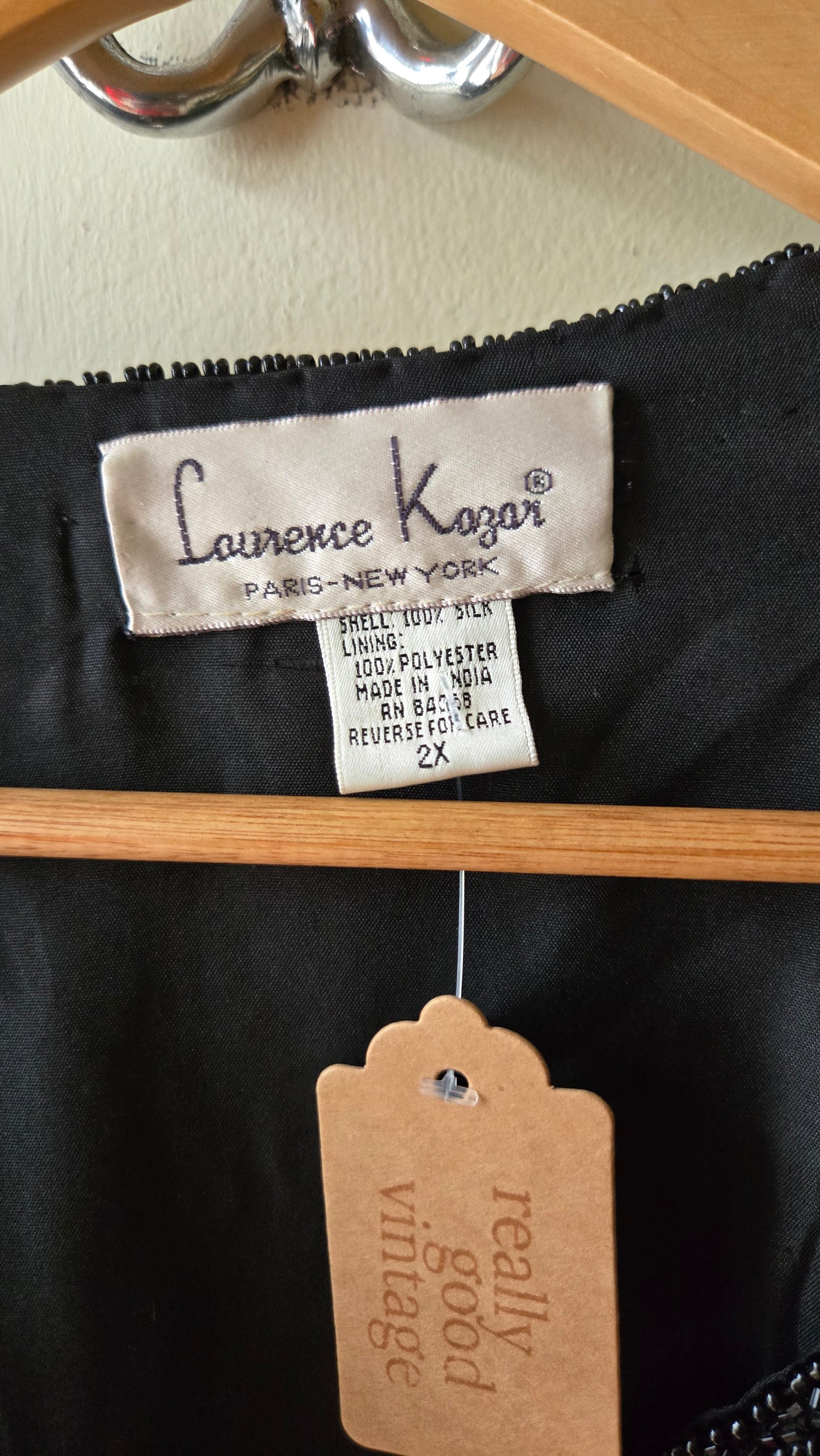 Lawrence Kazar black beaded jacket