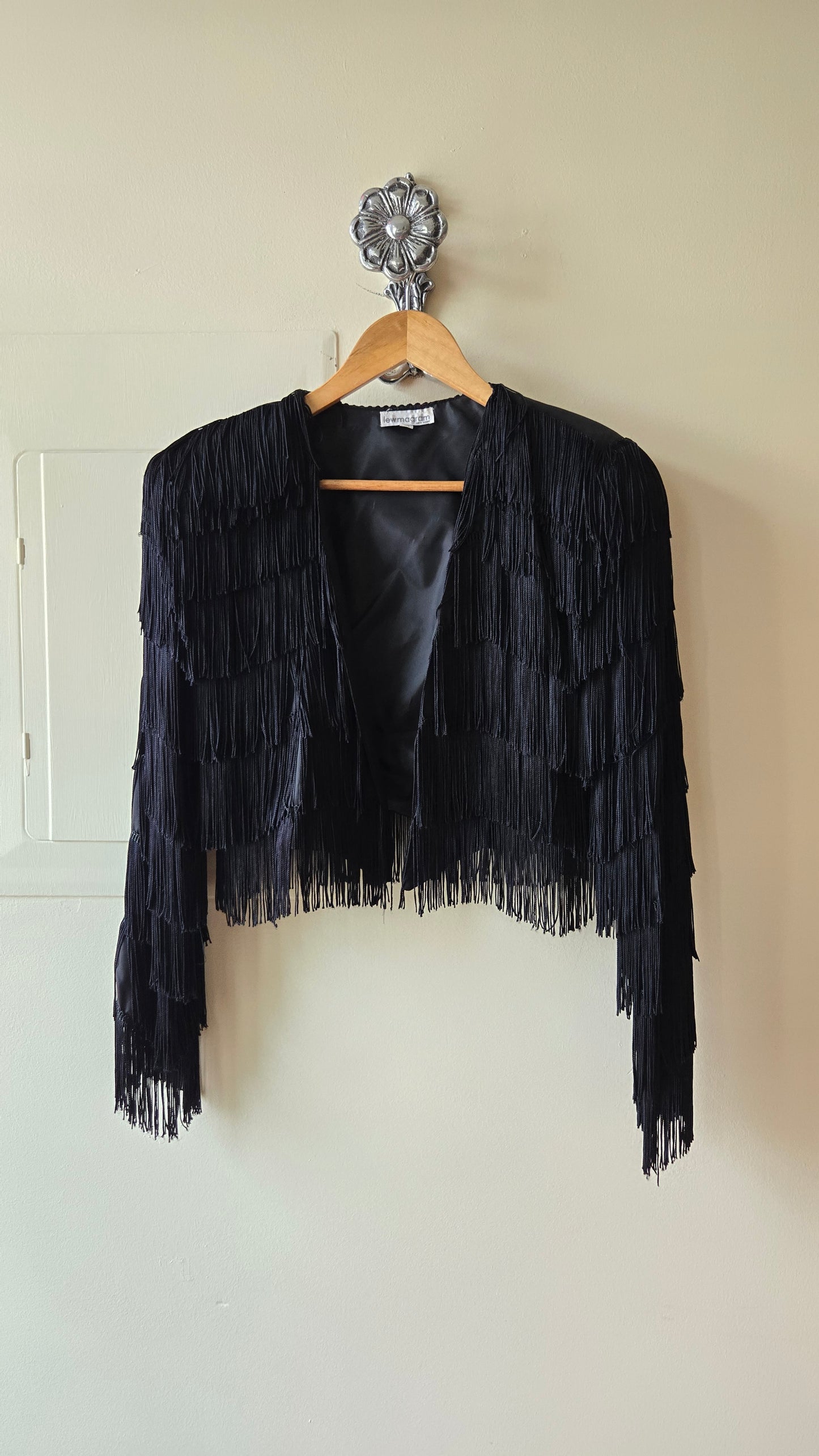 Cropped fringe jacket