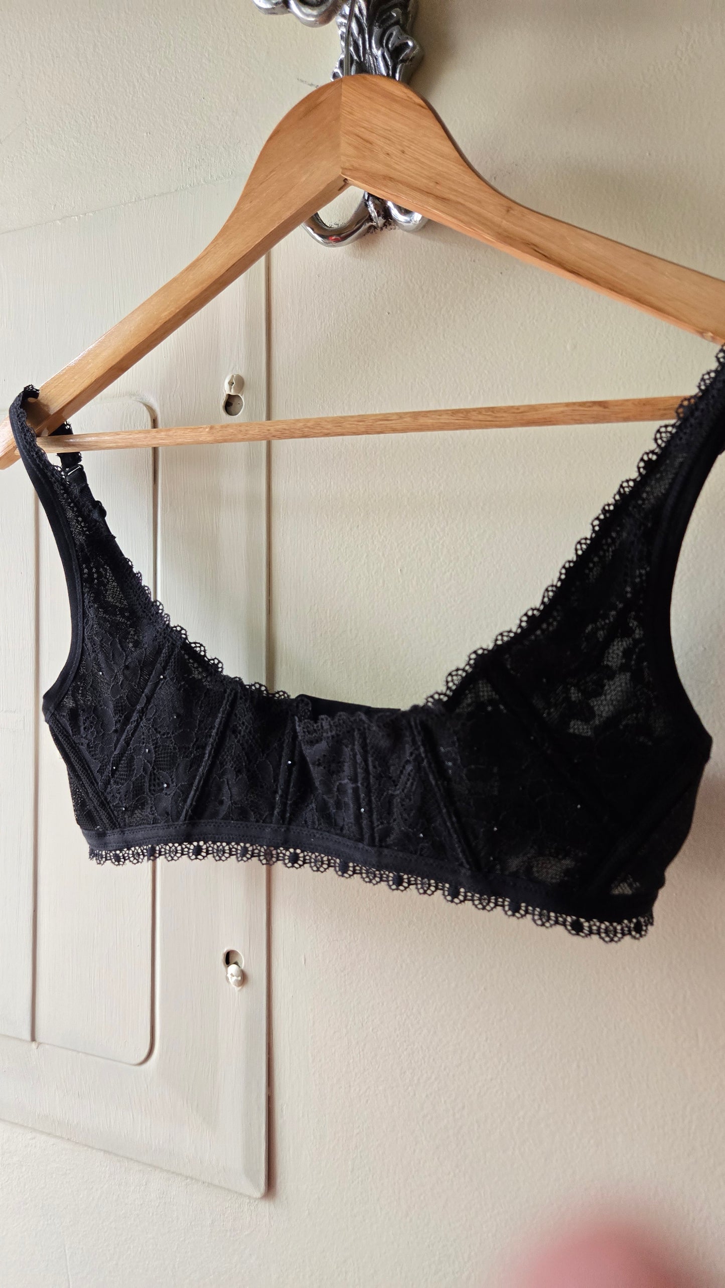 Victoria's Secret sheer rhinestone bustier bra