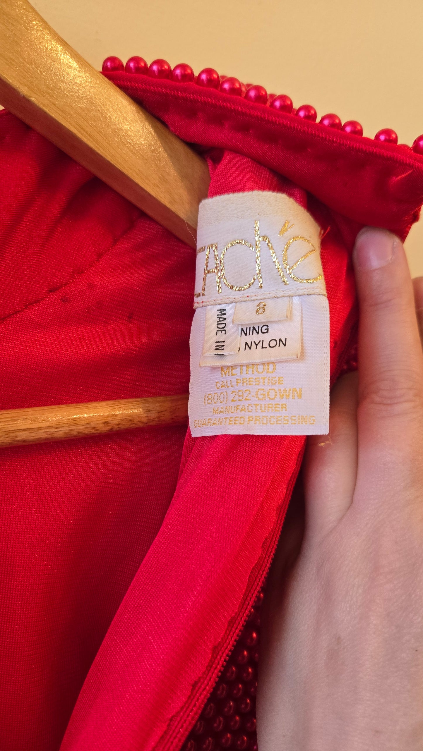 Caché beaded mock neck crop top