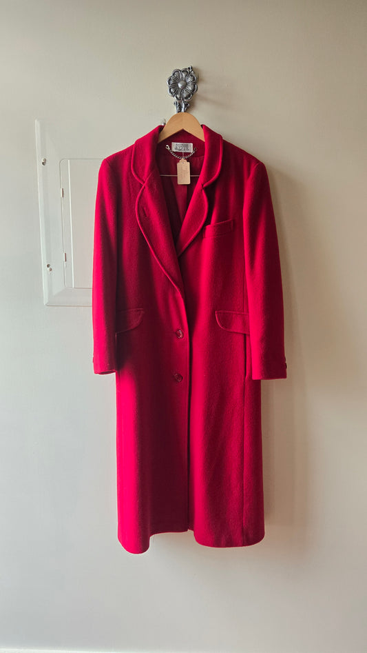 Raywood red wool coat