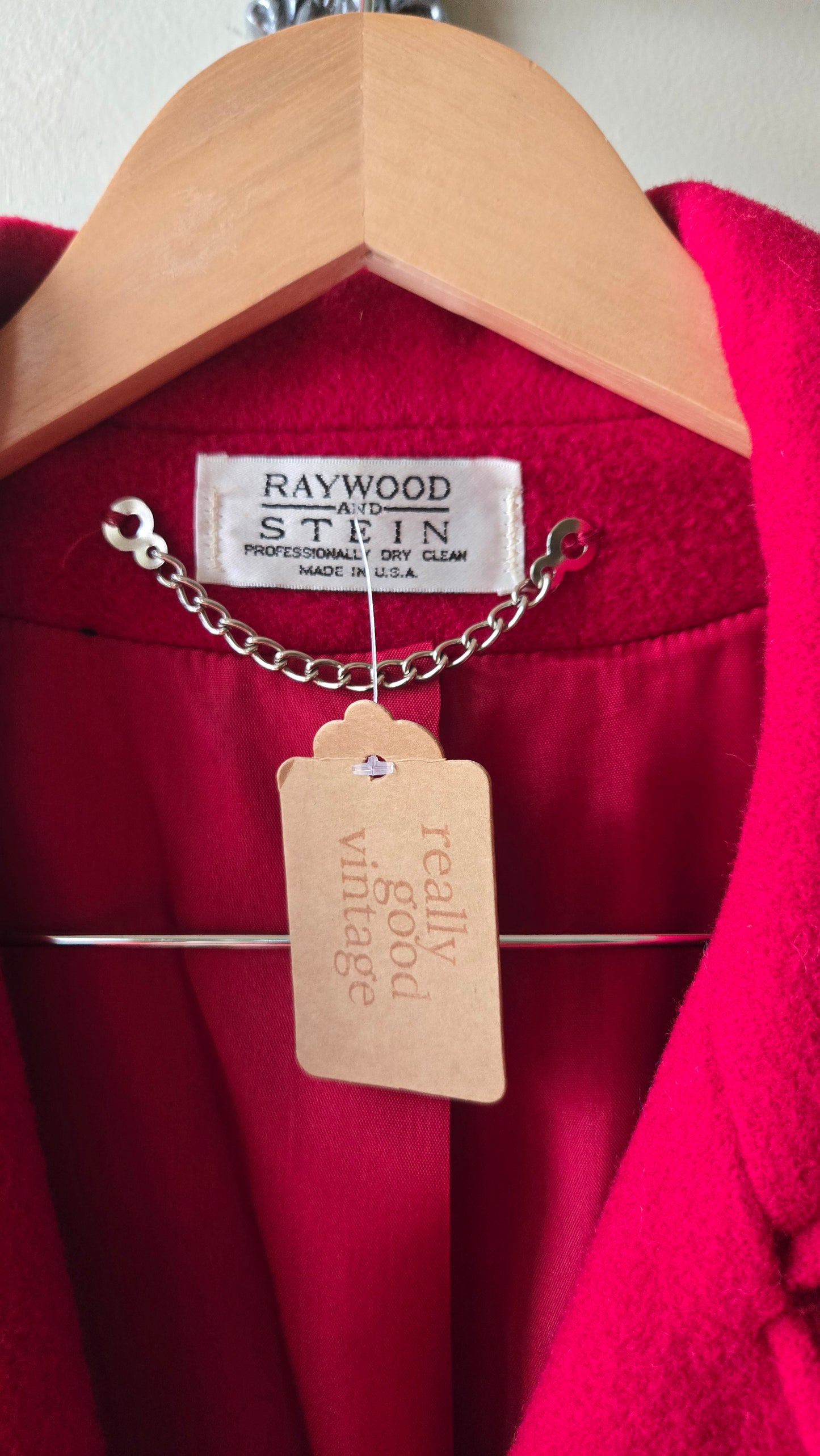 Raywood red wool coat