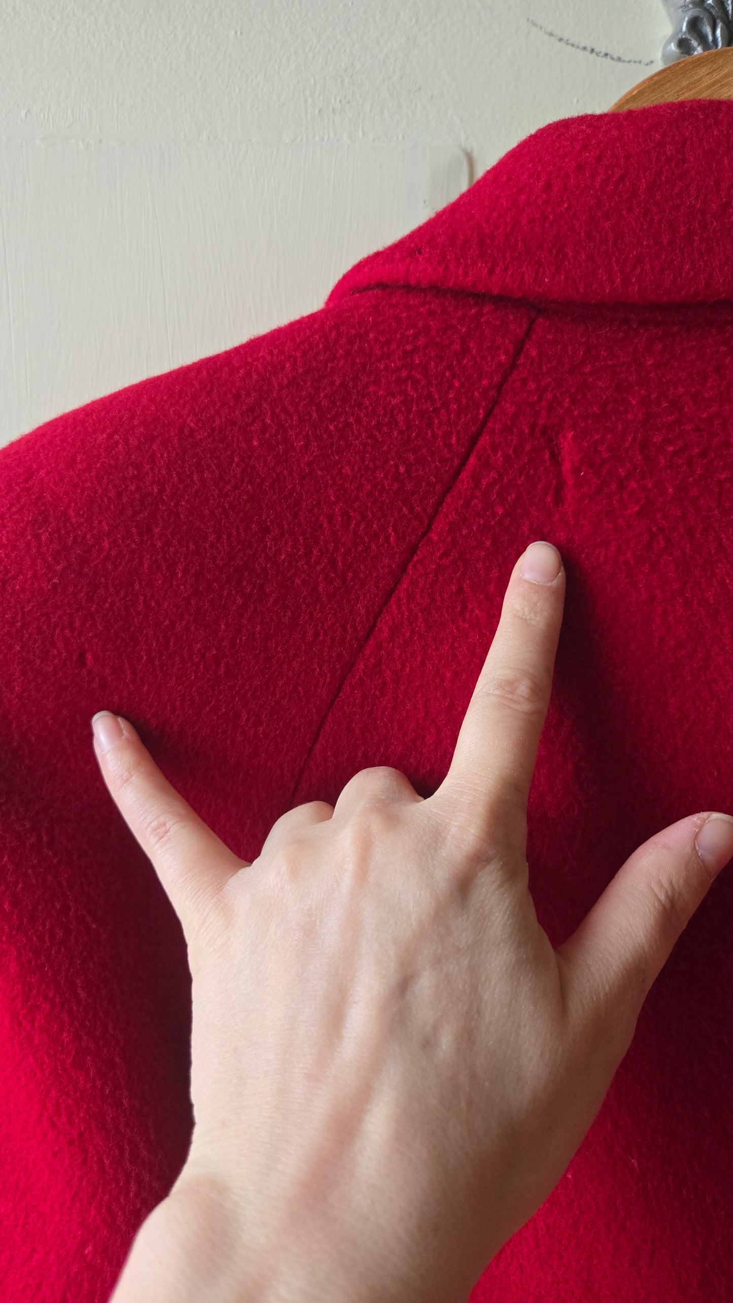 Talbots red wool coat