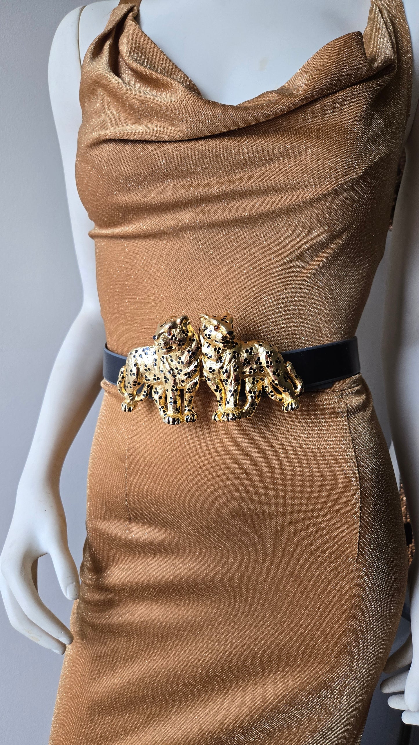 Mimi Di N mega leopard belt
