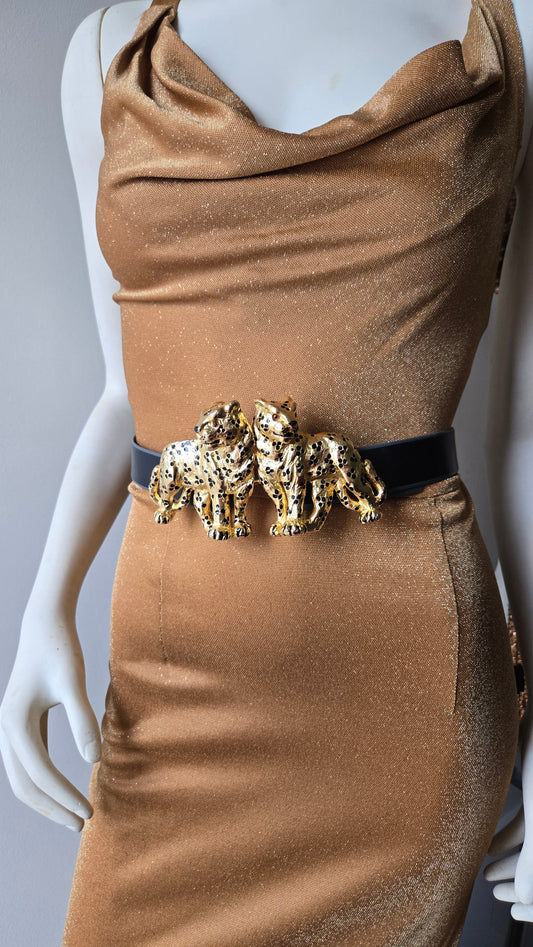 Mimi Di N mega leopard belt