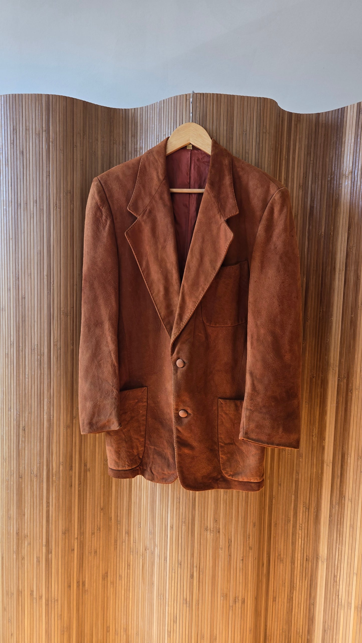 1940s soft suede camel blazer