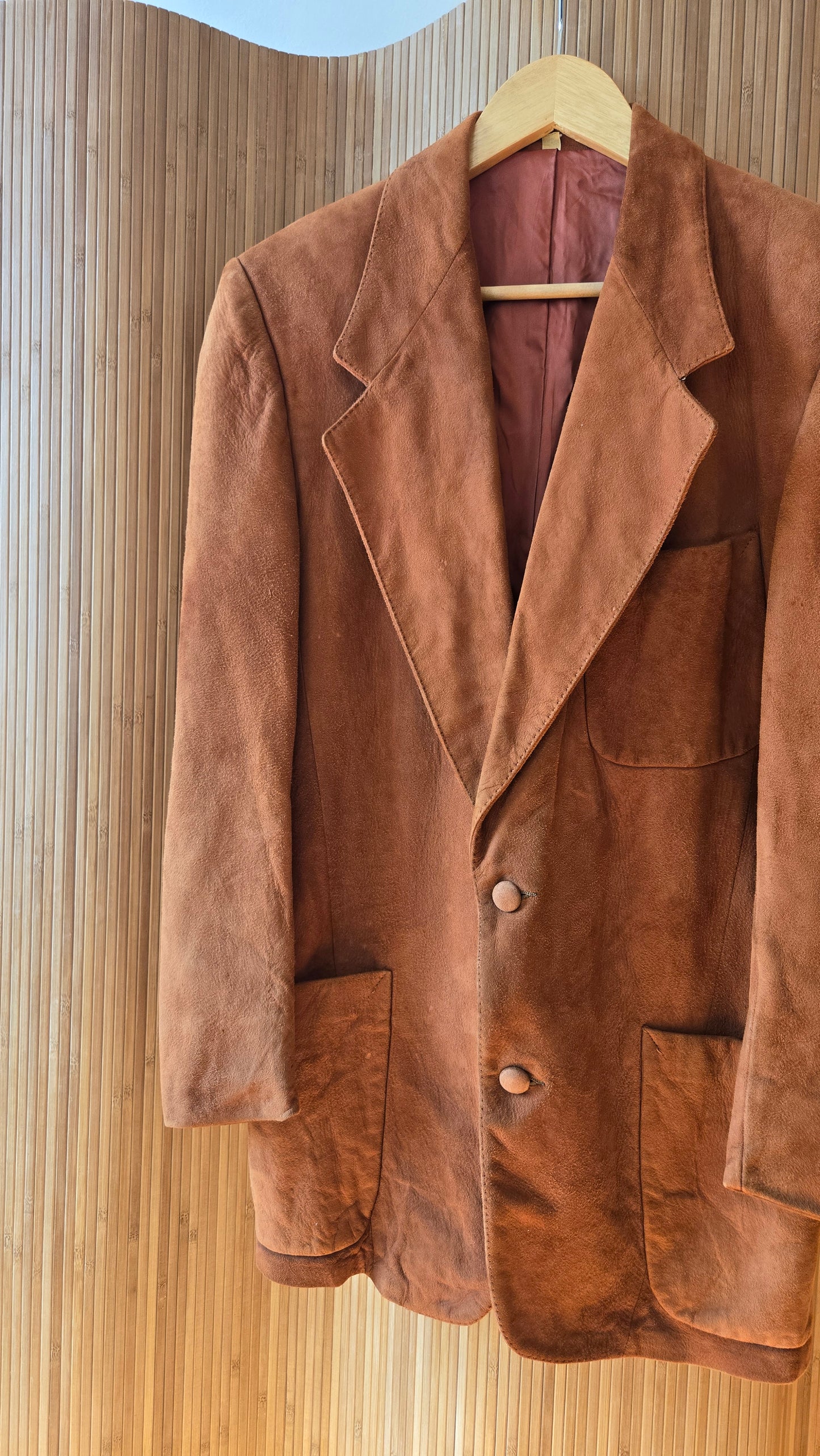 1940s soft suede camel blazer