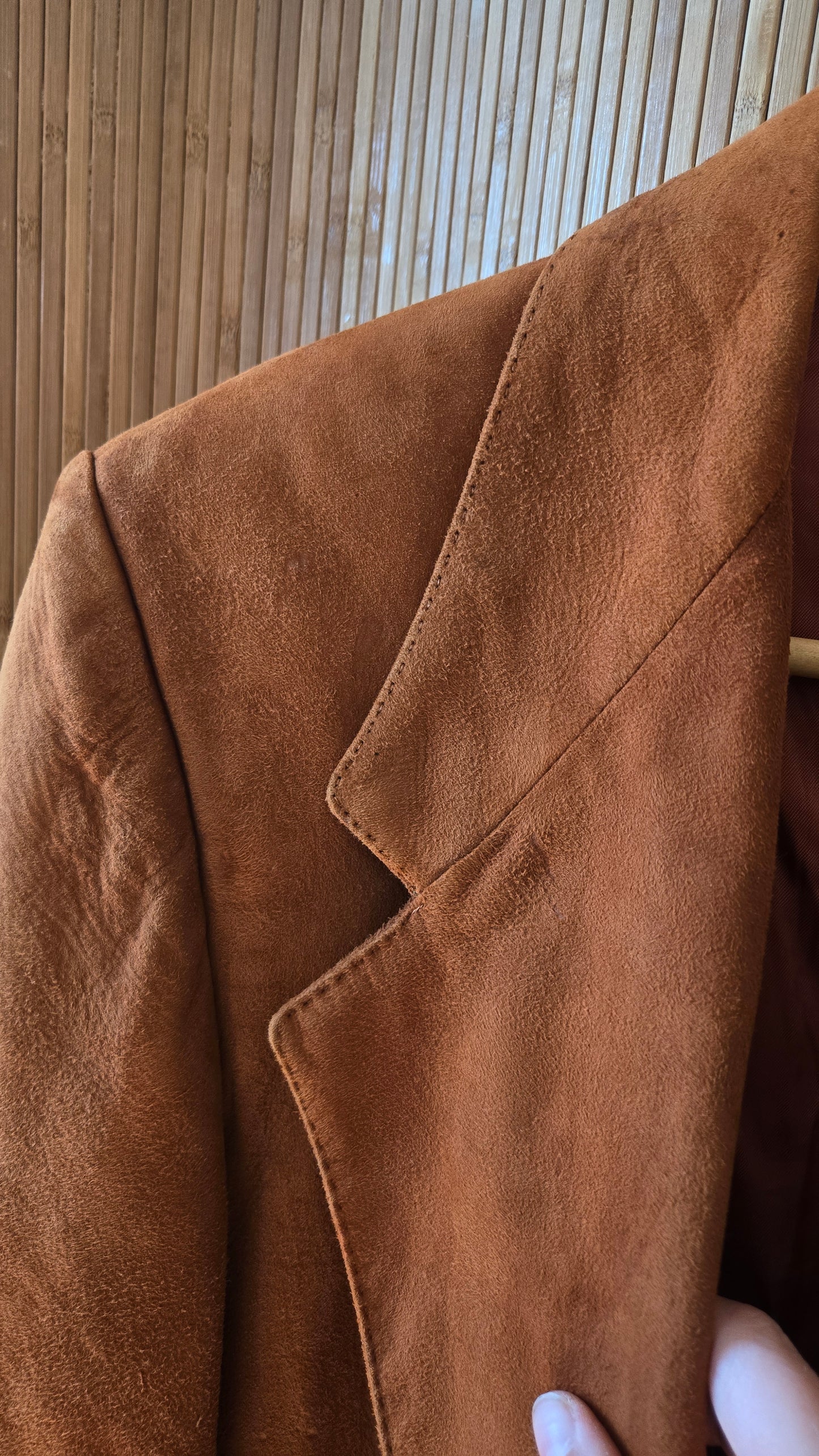 1940s soft suede camel blazer