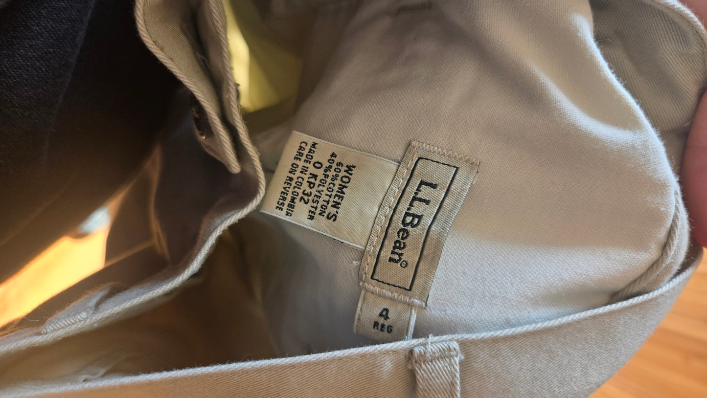 LL Bean beige khaki trousers