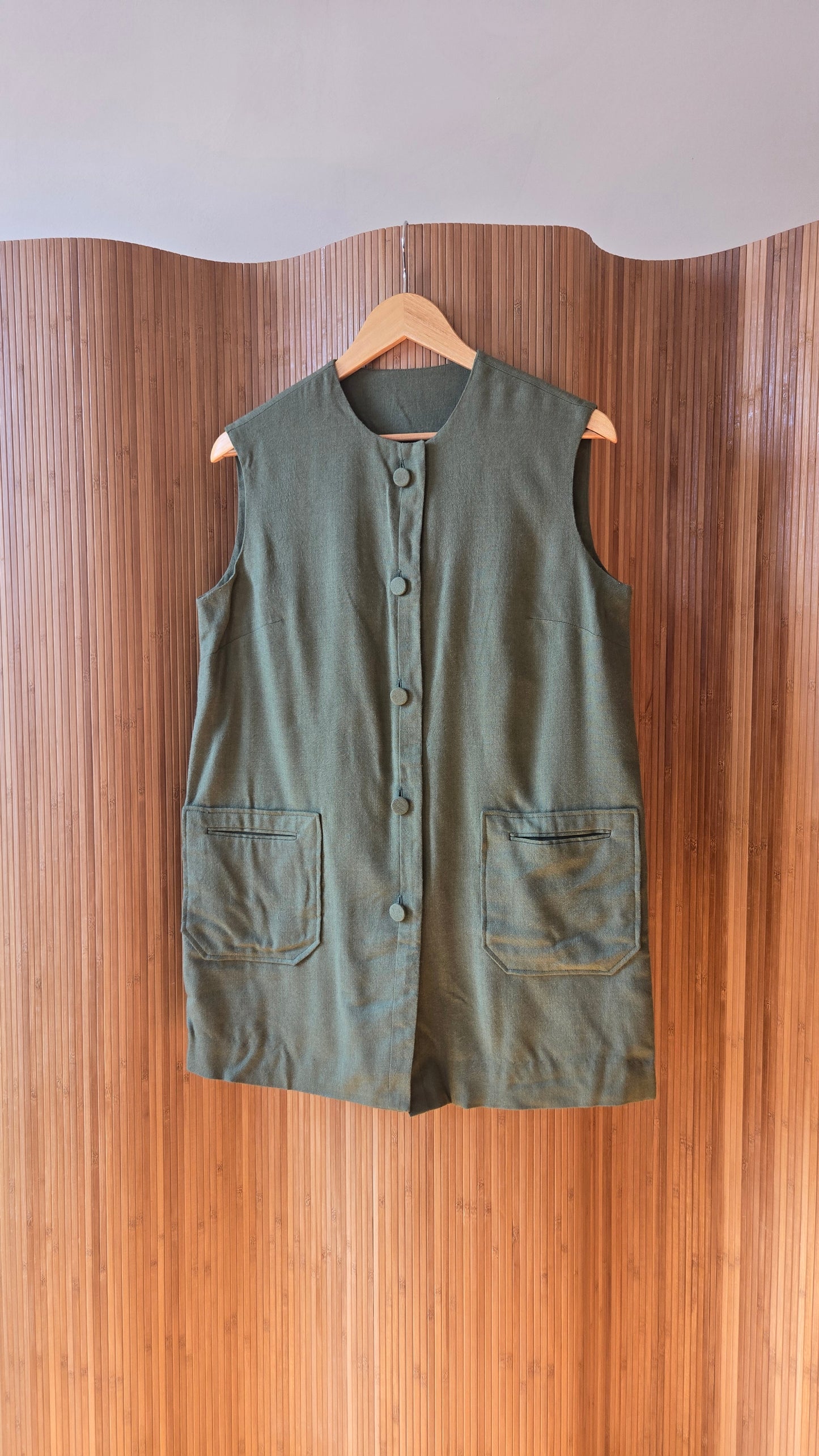 Sage tunic pocket vest