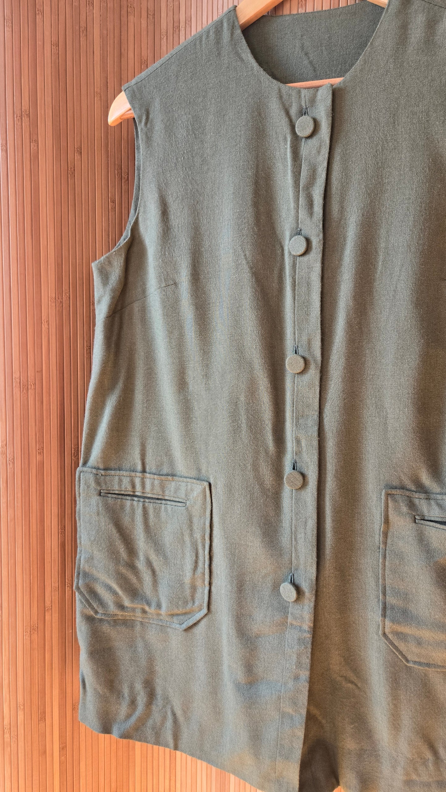 Sage tunic pocket vest