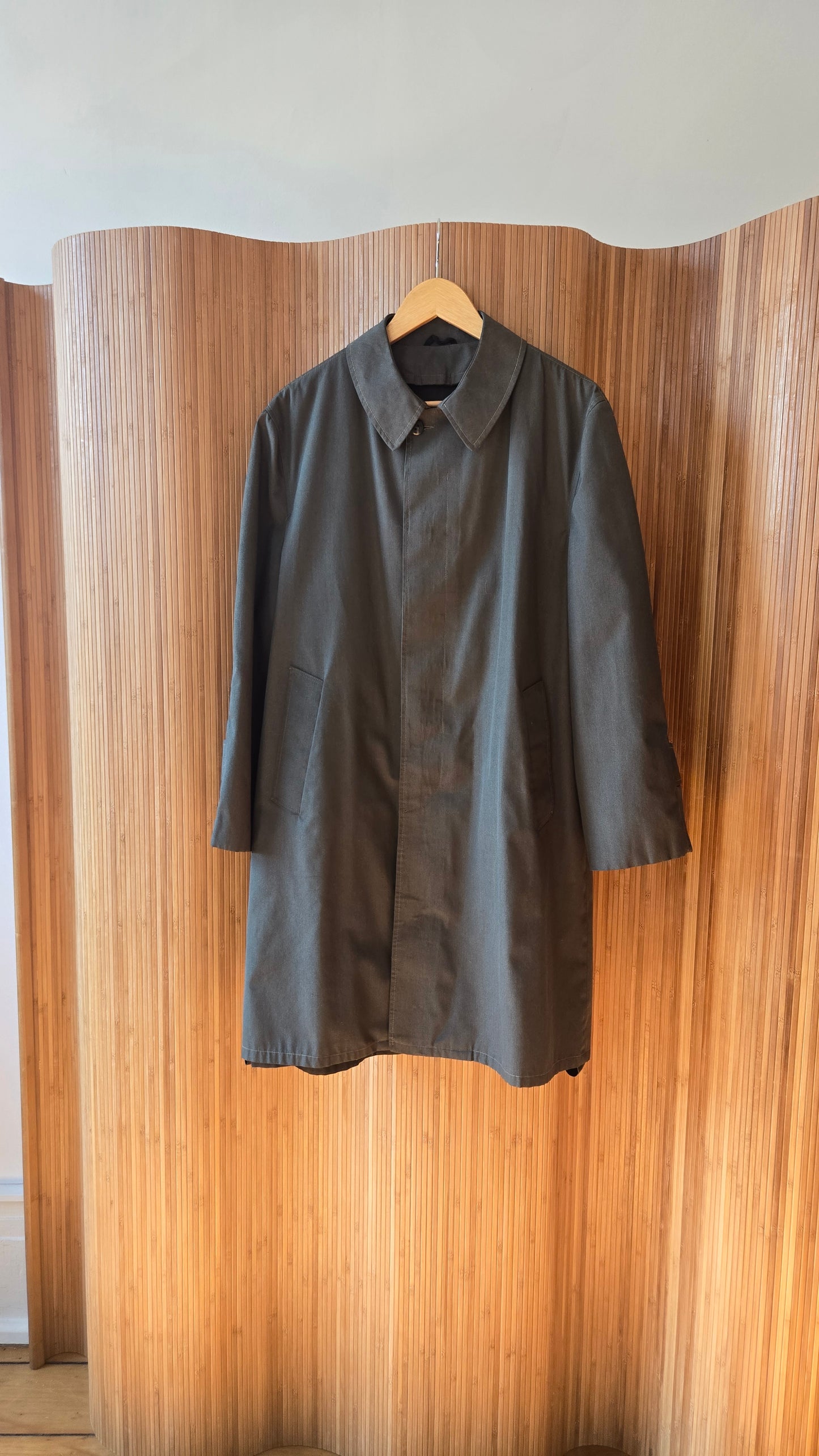 Dark sage green rain jacket