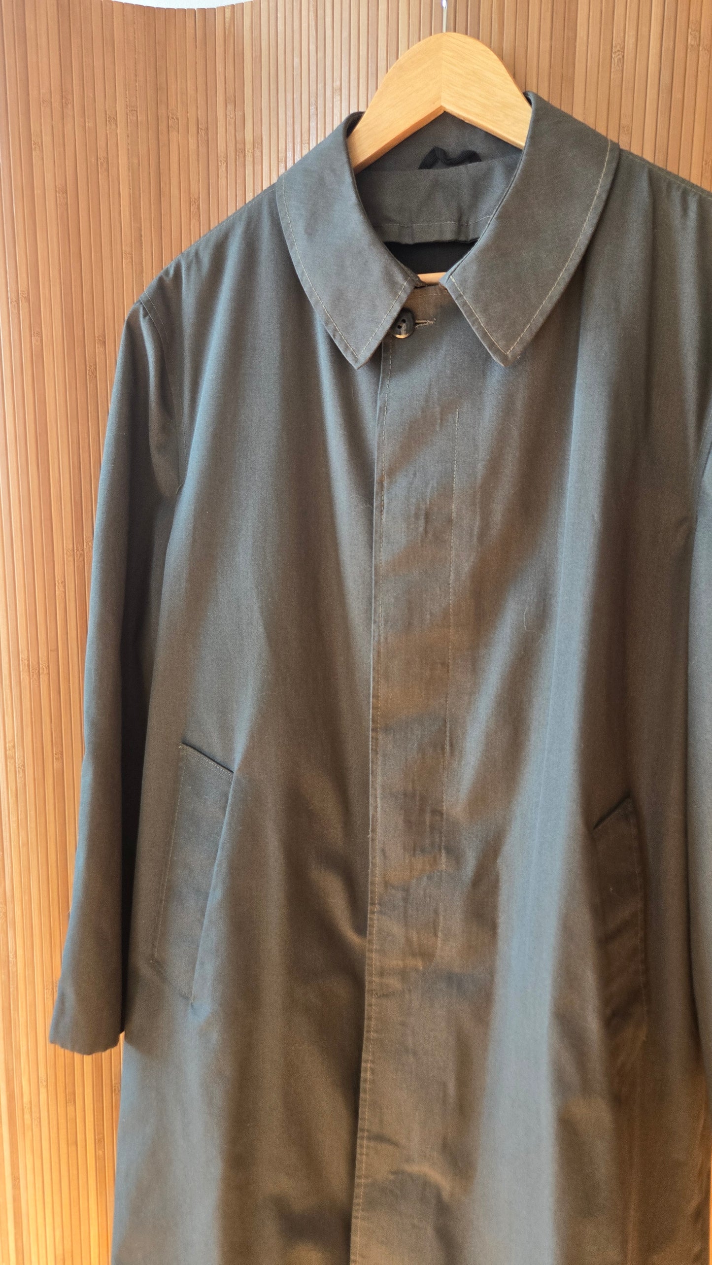 Dark sage green rain jacket