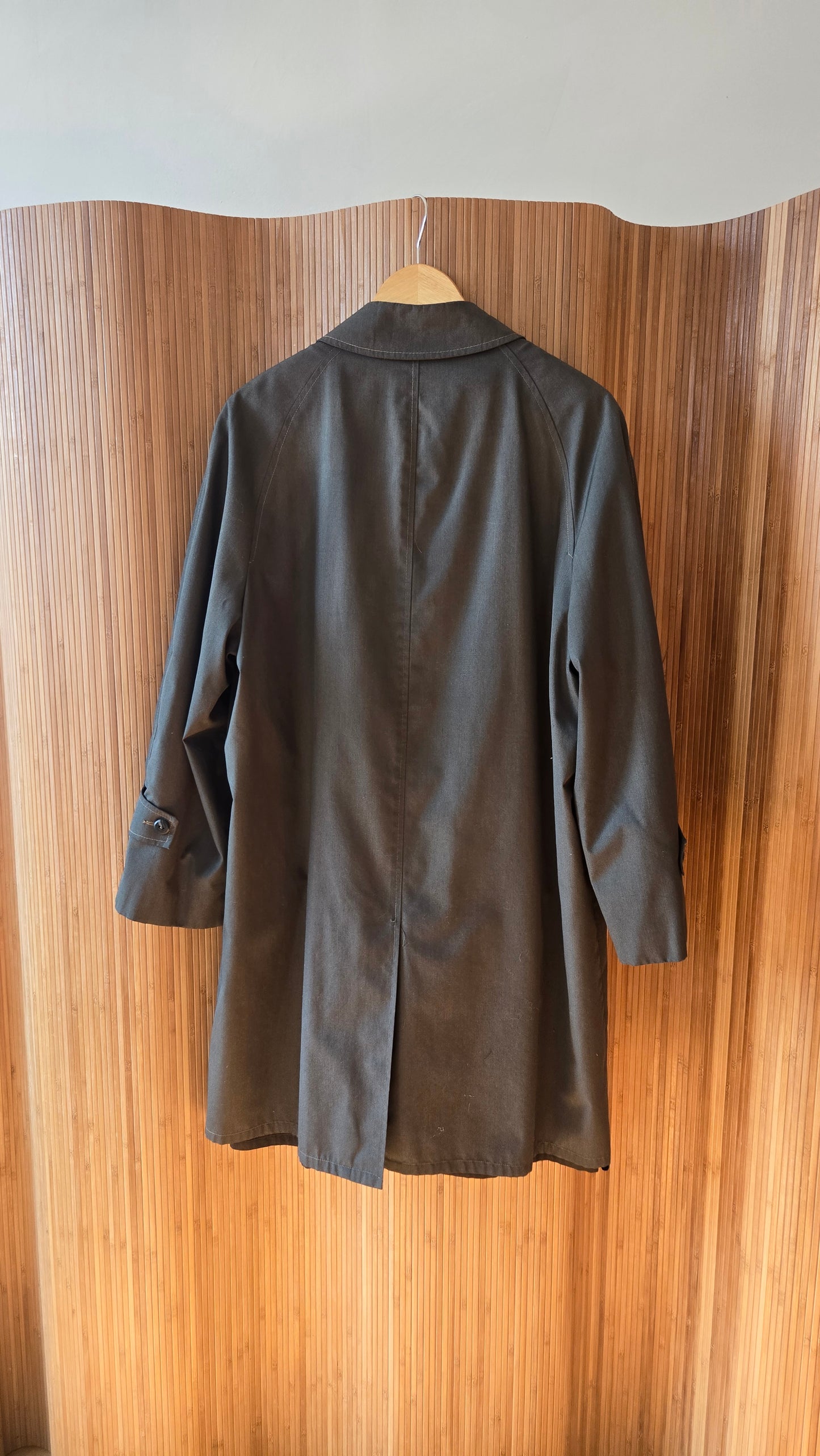 Dark sage green rain jacket