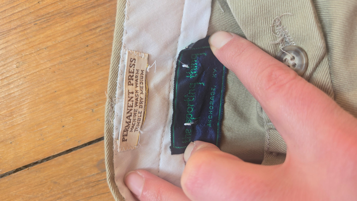 Khaki wide leg cutottes