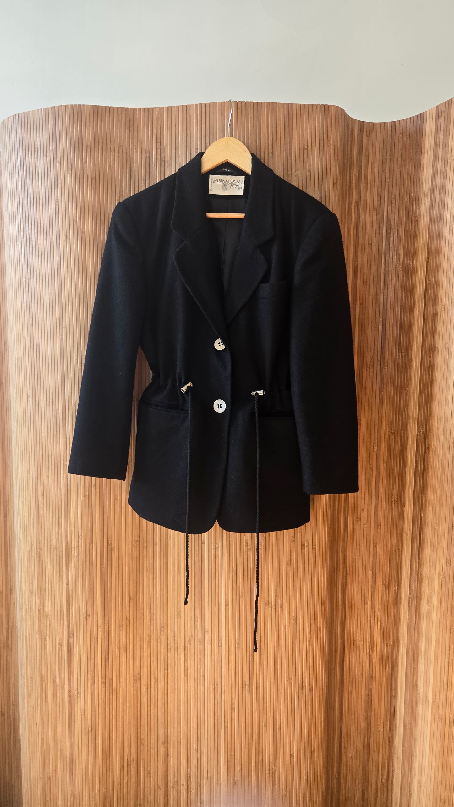 International Scene black cinched waist blazer