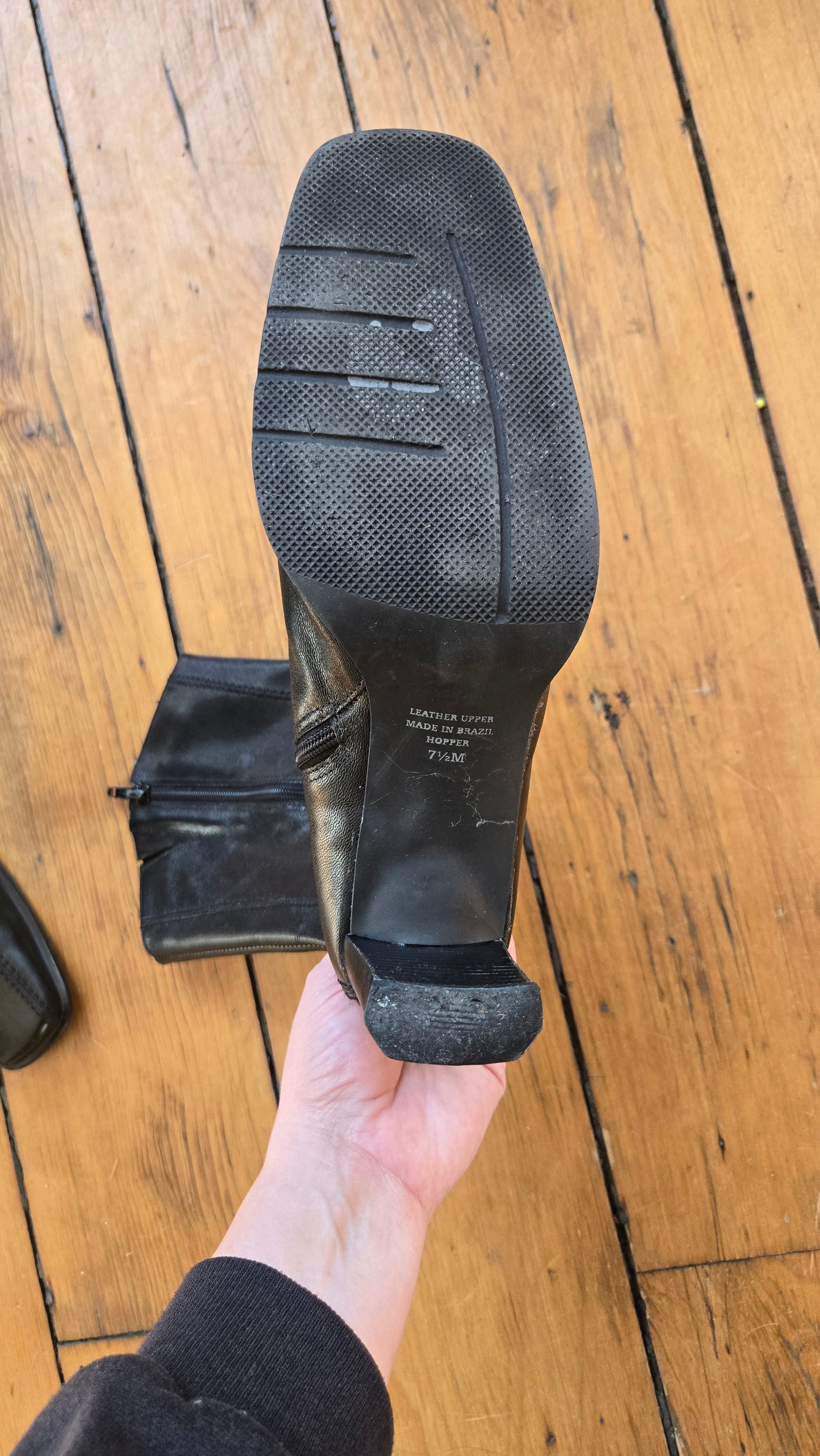 Liz square toe mid calf boots