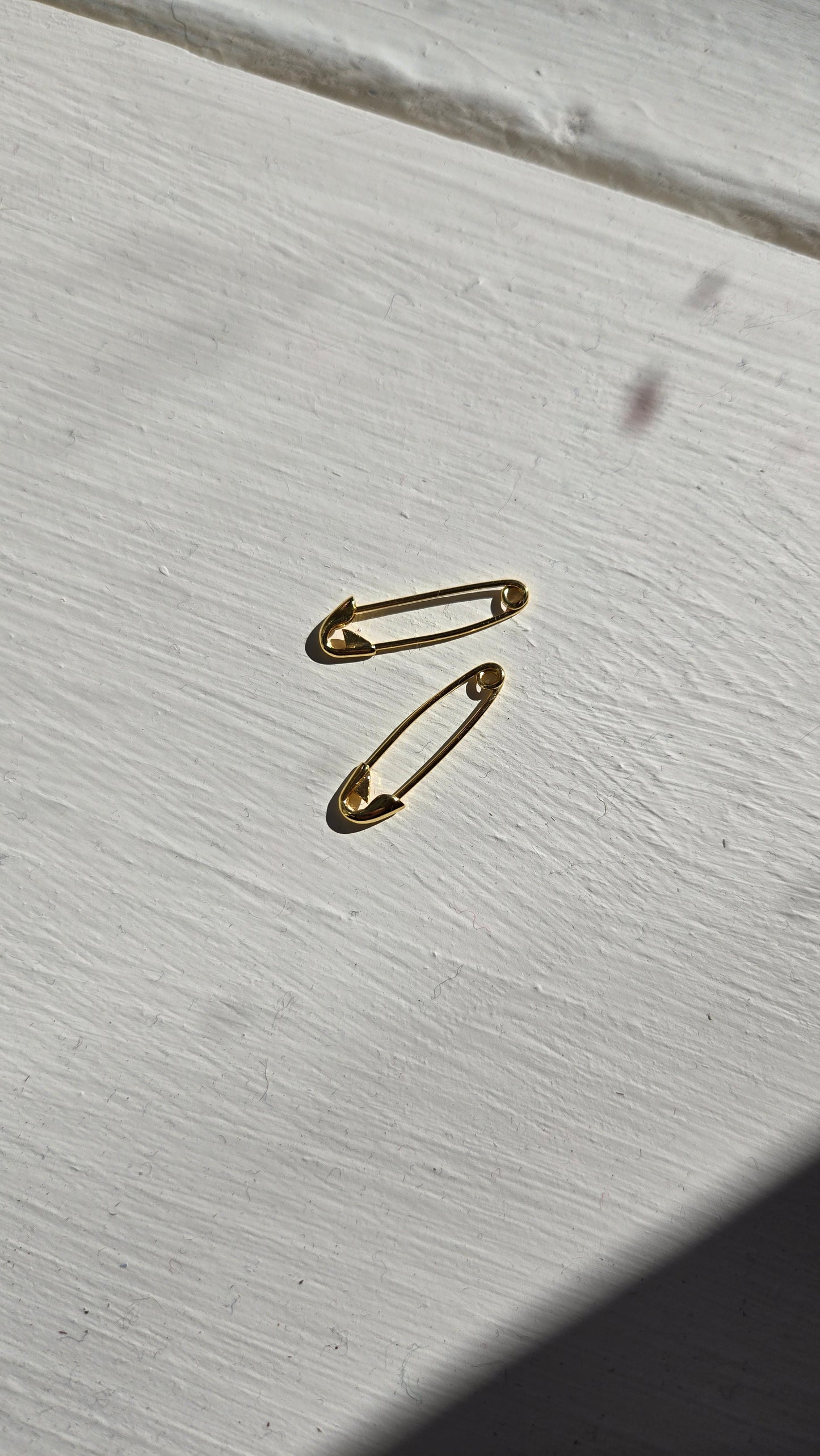 Safety Pin Earrings: Vermeil