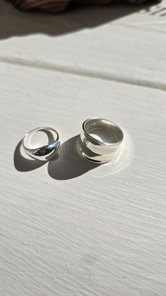 Small Dome Ring: Sterling Silver / 8