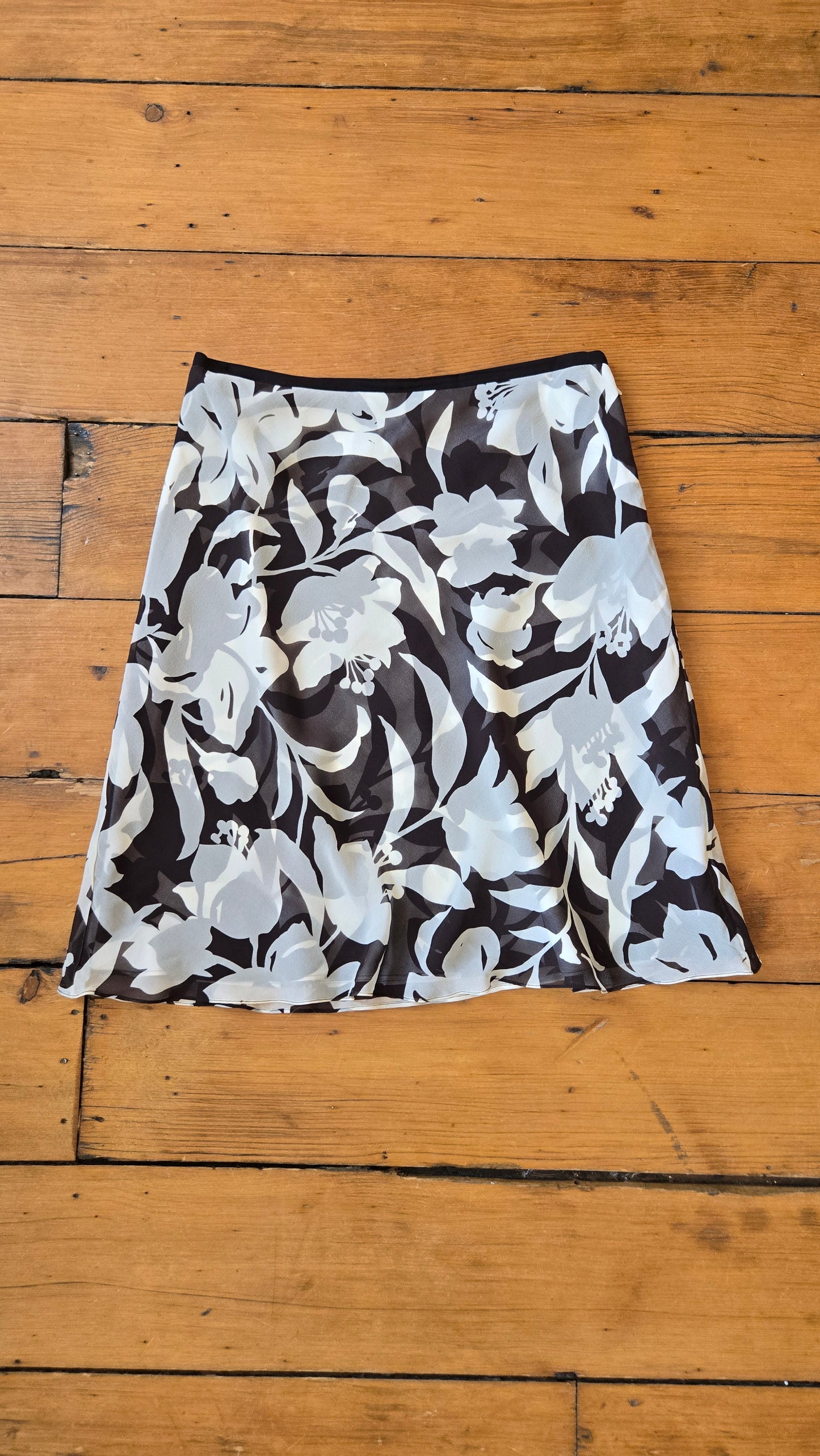 Ann Taylor silk layered slip skirt