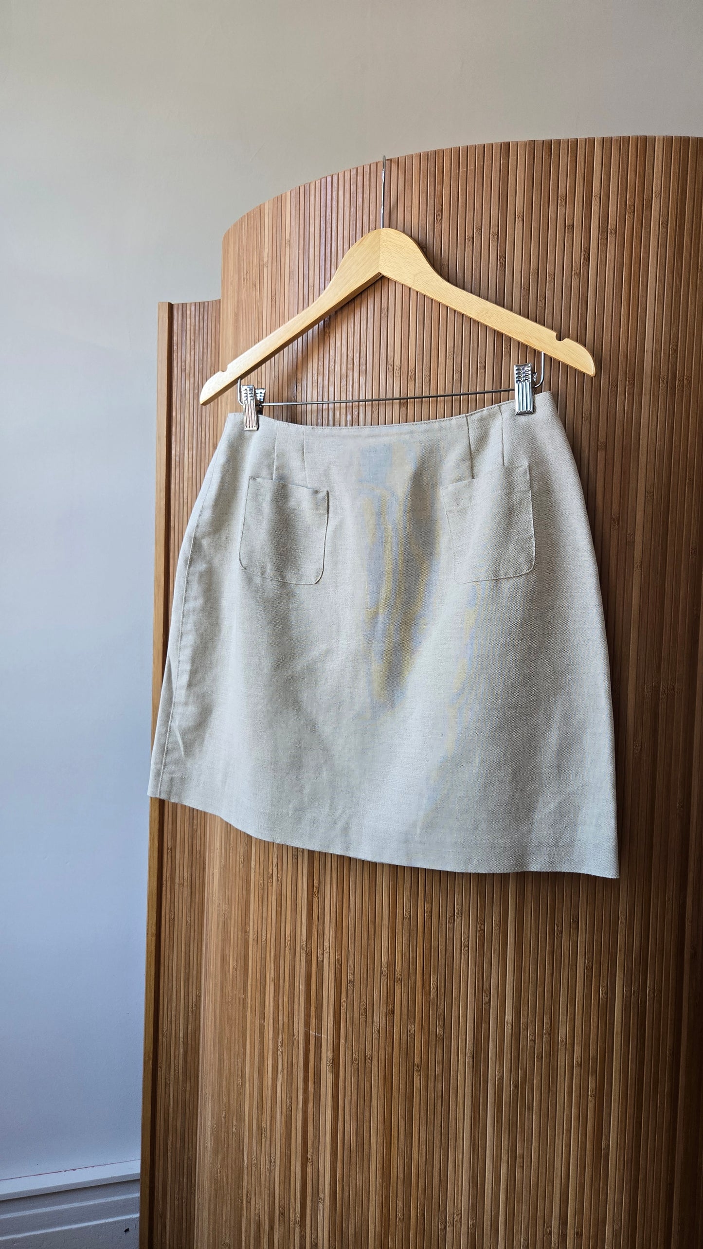 Liz Claiborne oatmeal pocket miniskirt
