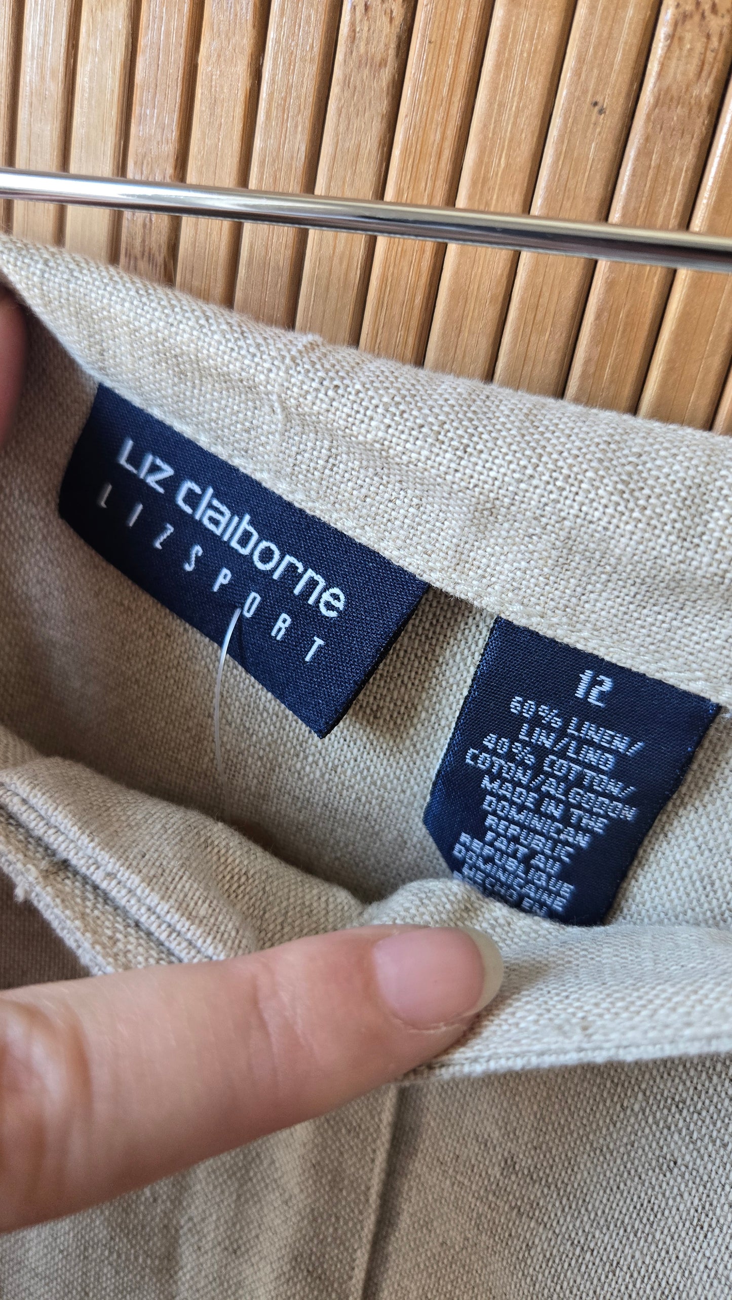 Liz Claiborne oatmeal pocket miniskirt