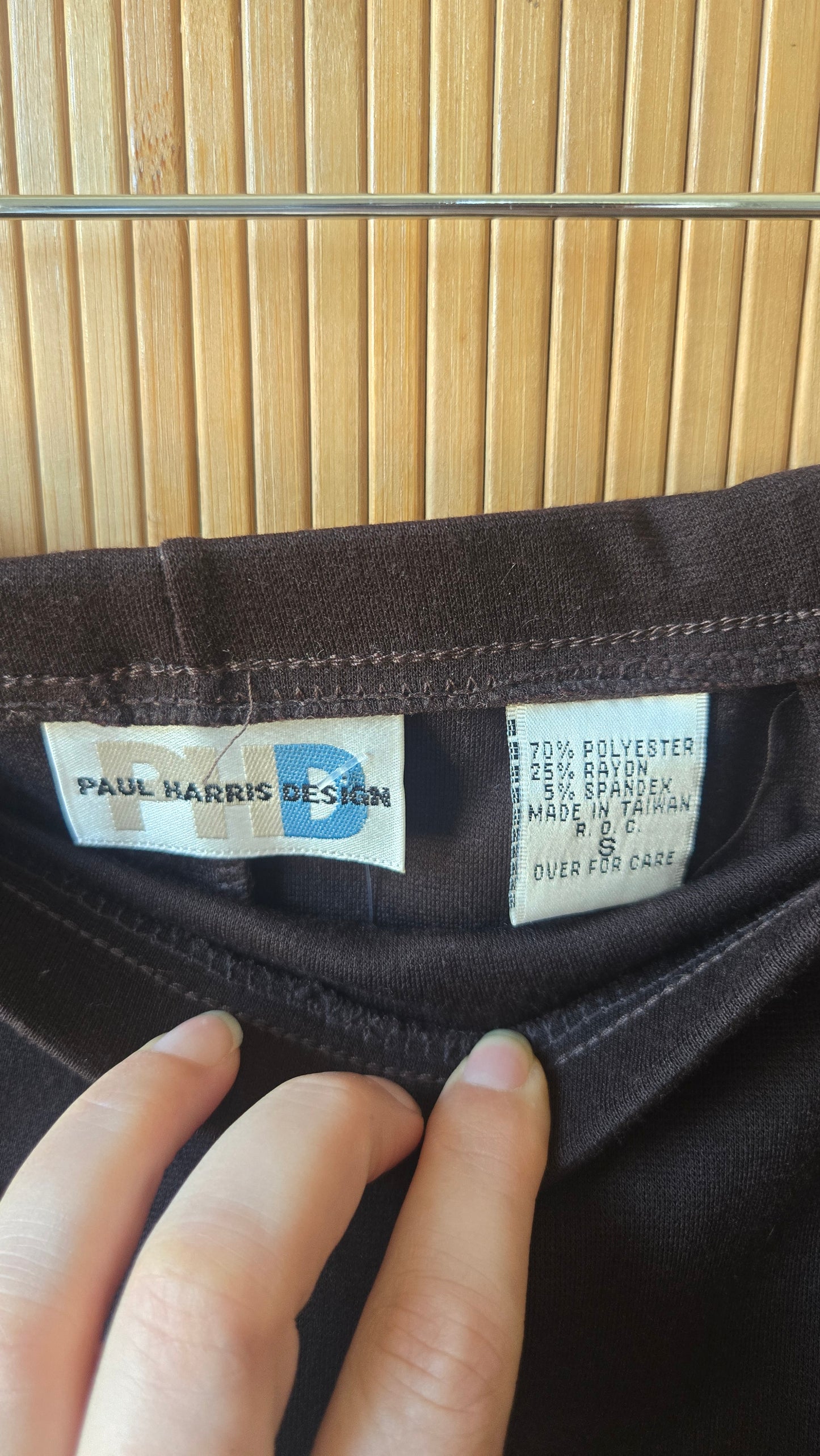 PHD brown slit miniskirt