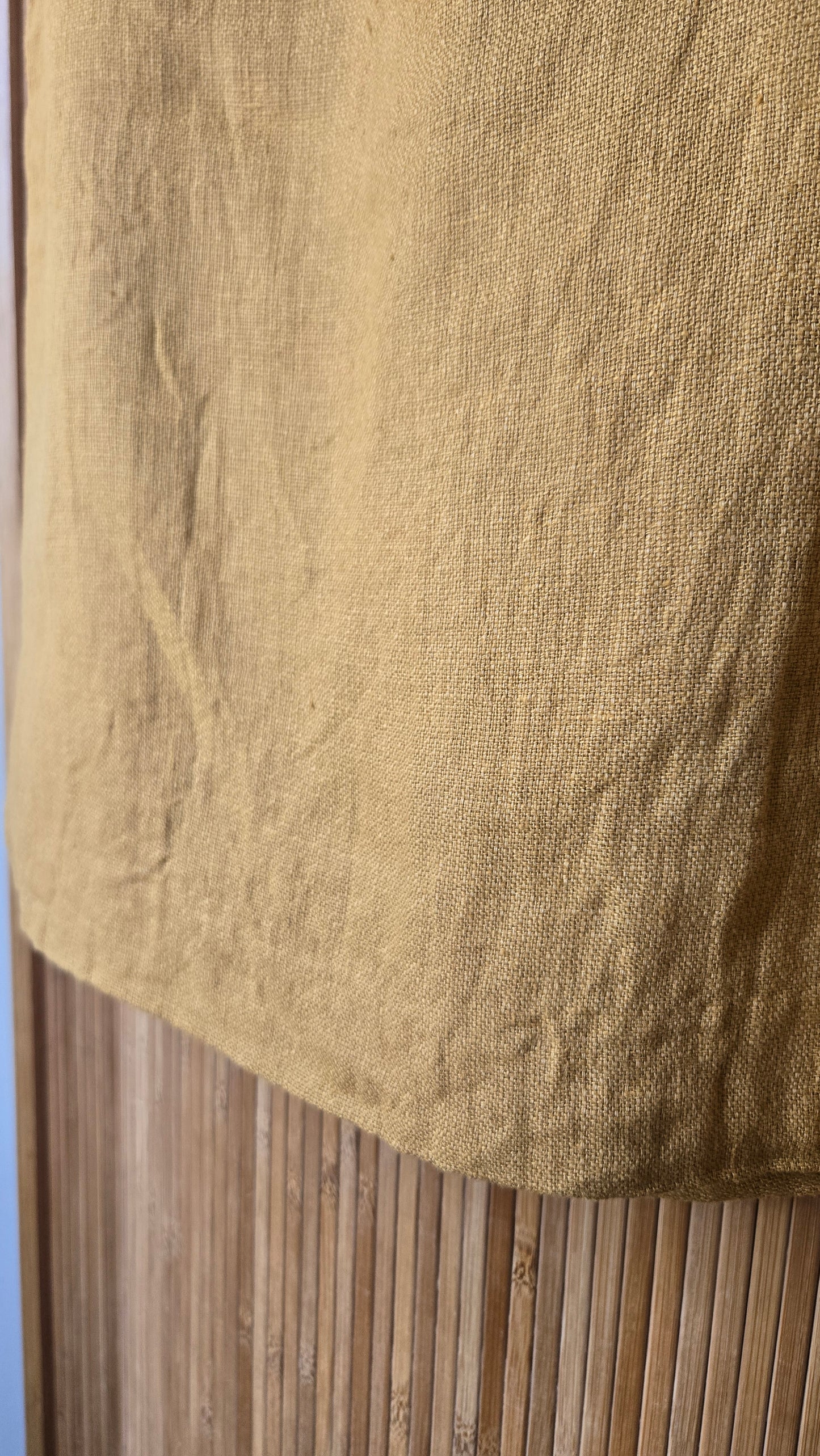 Luciano ochre linen skirt