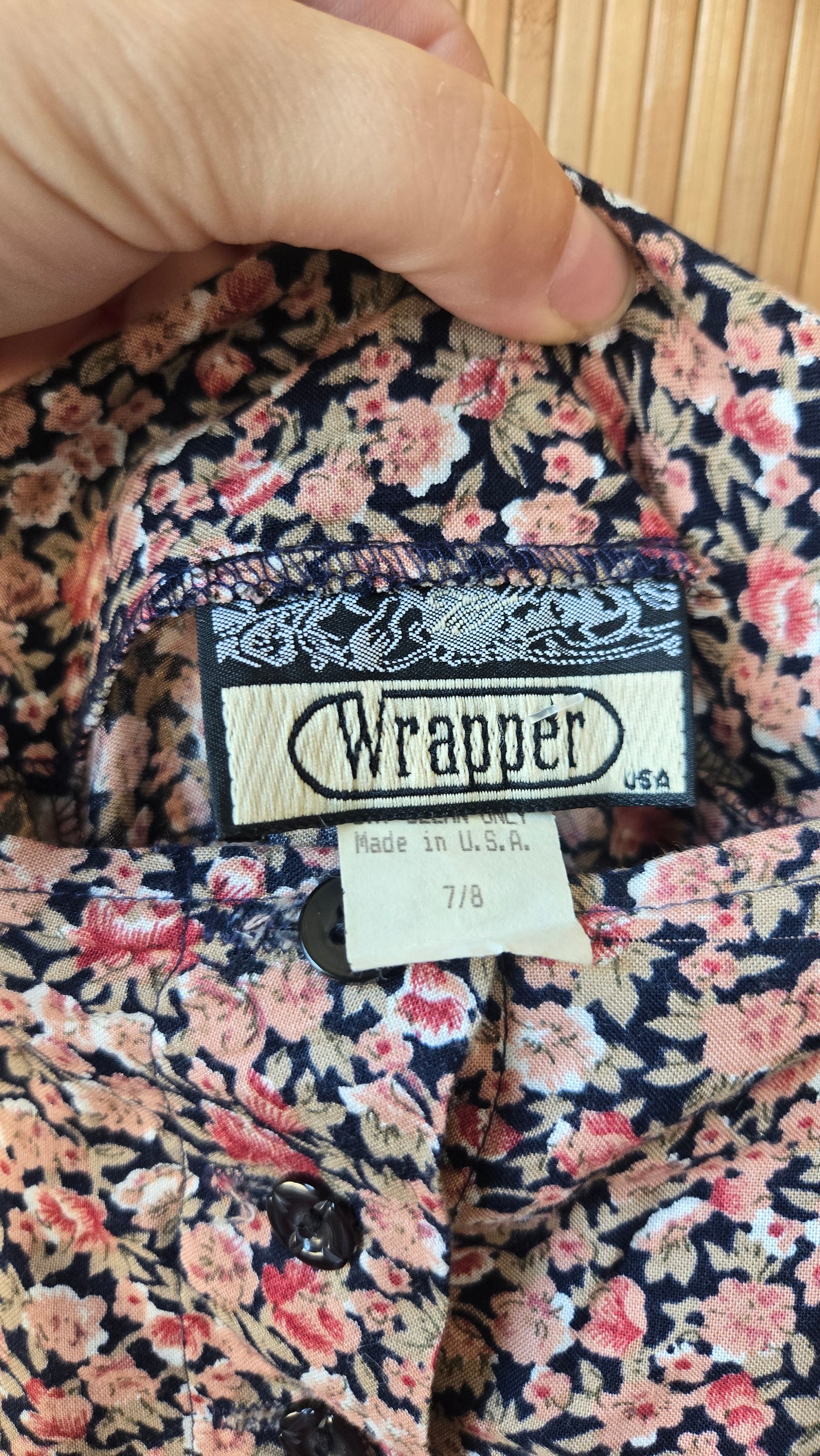 Wrapper floral button-front midi