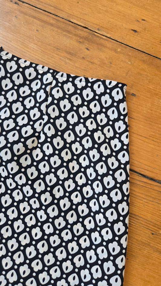Express B&W floral miniskirt