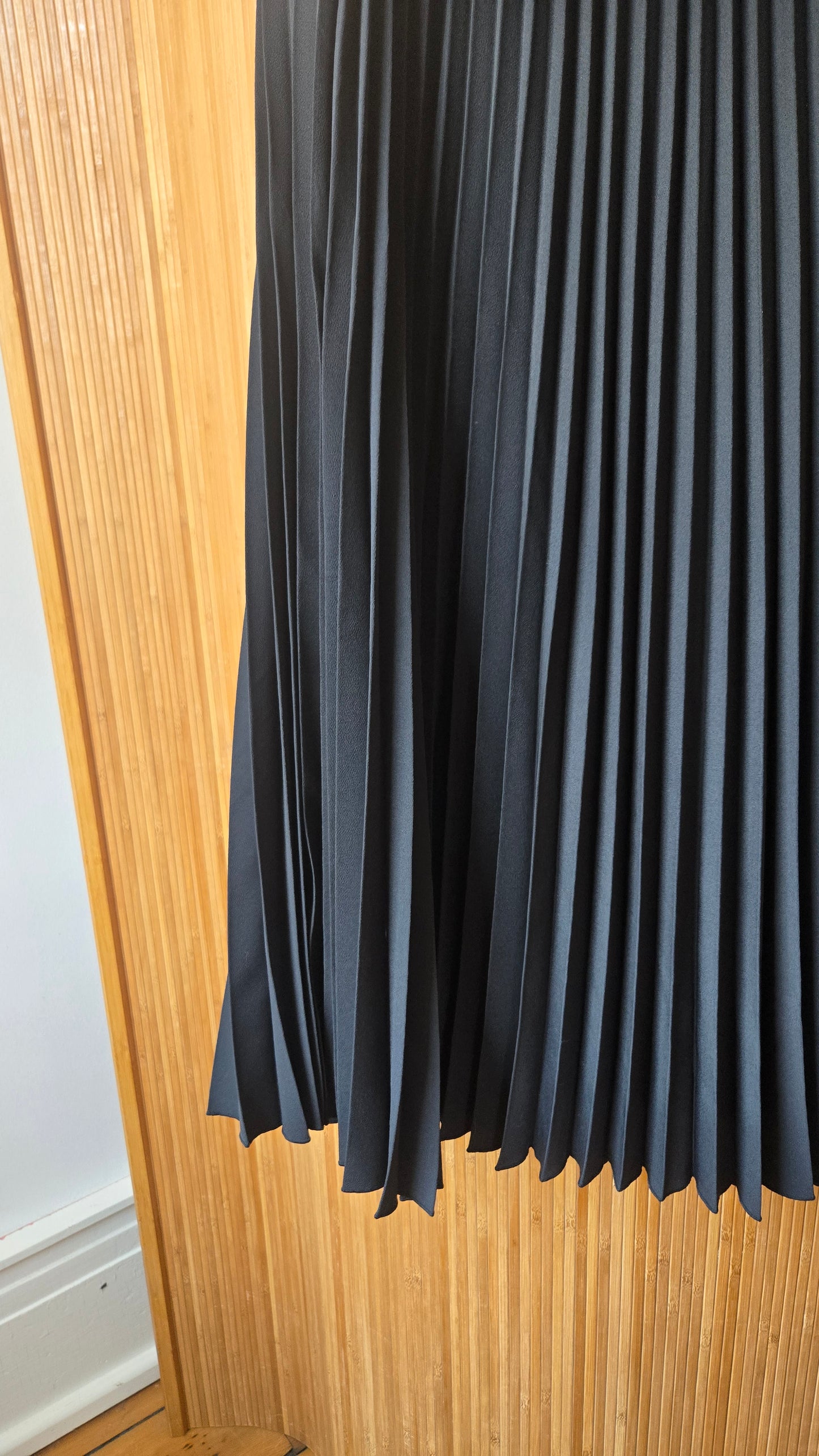 Black accordion pleat skirt