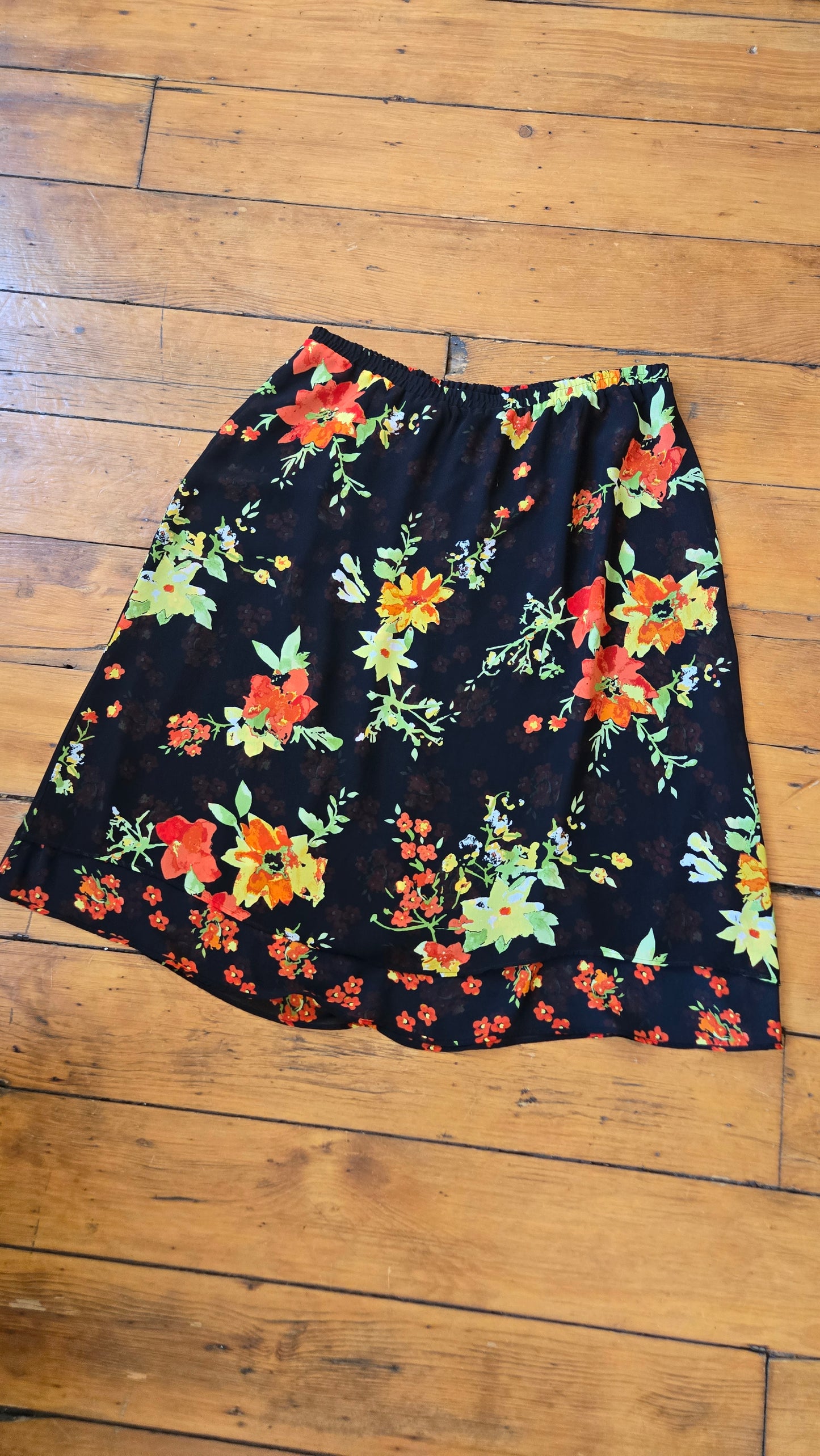 Plus size reversible floral skirt!
