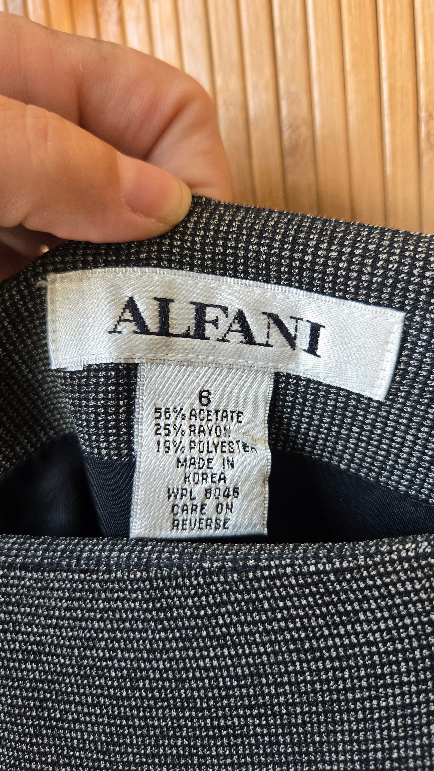Alfani microprint wrap skirt