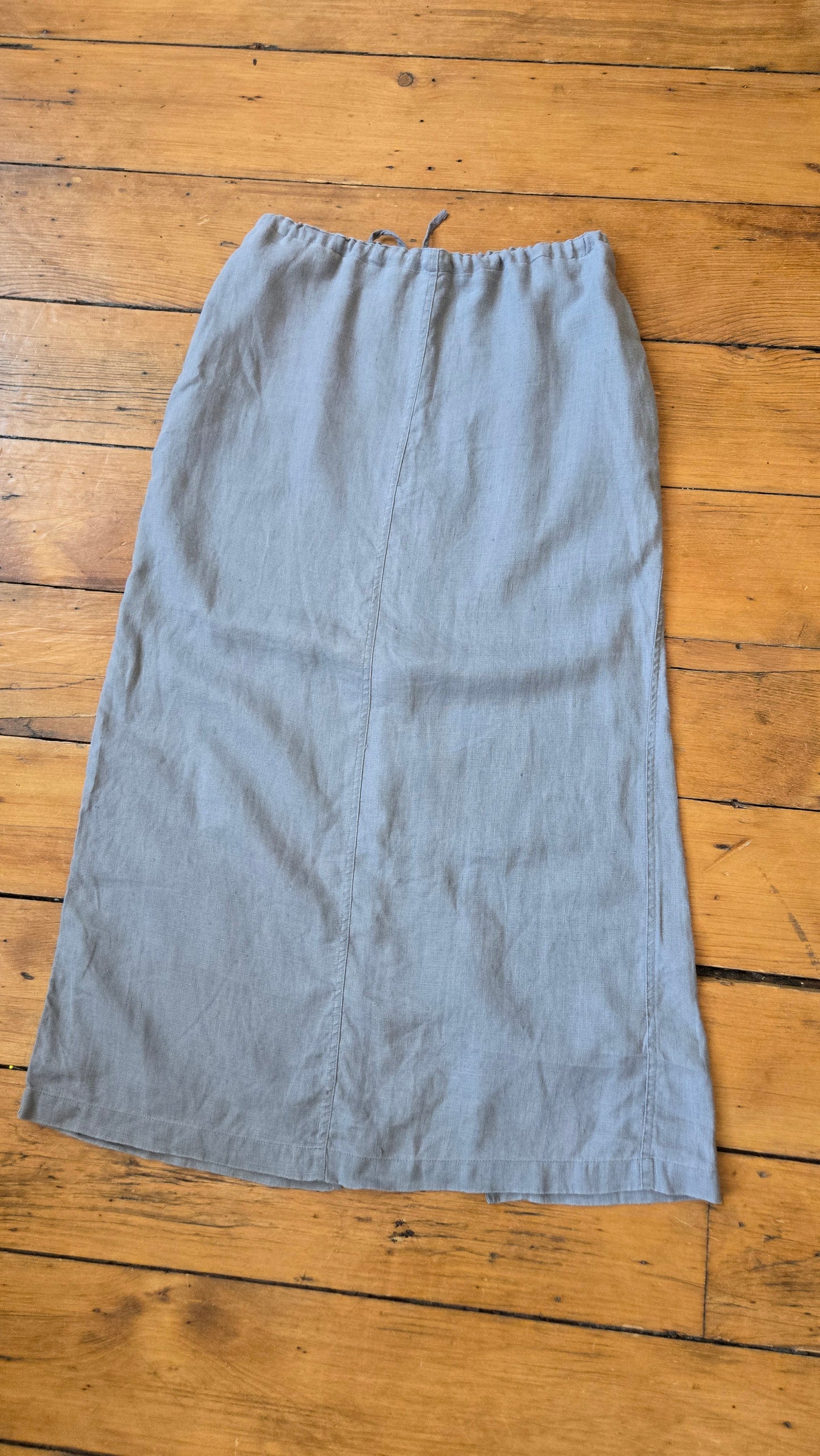 Gap grey linen skirt w pockets