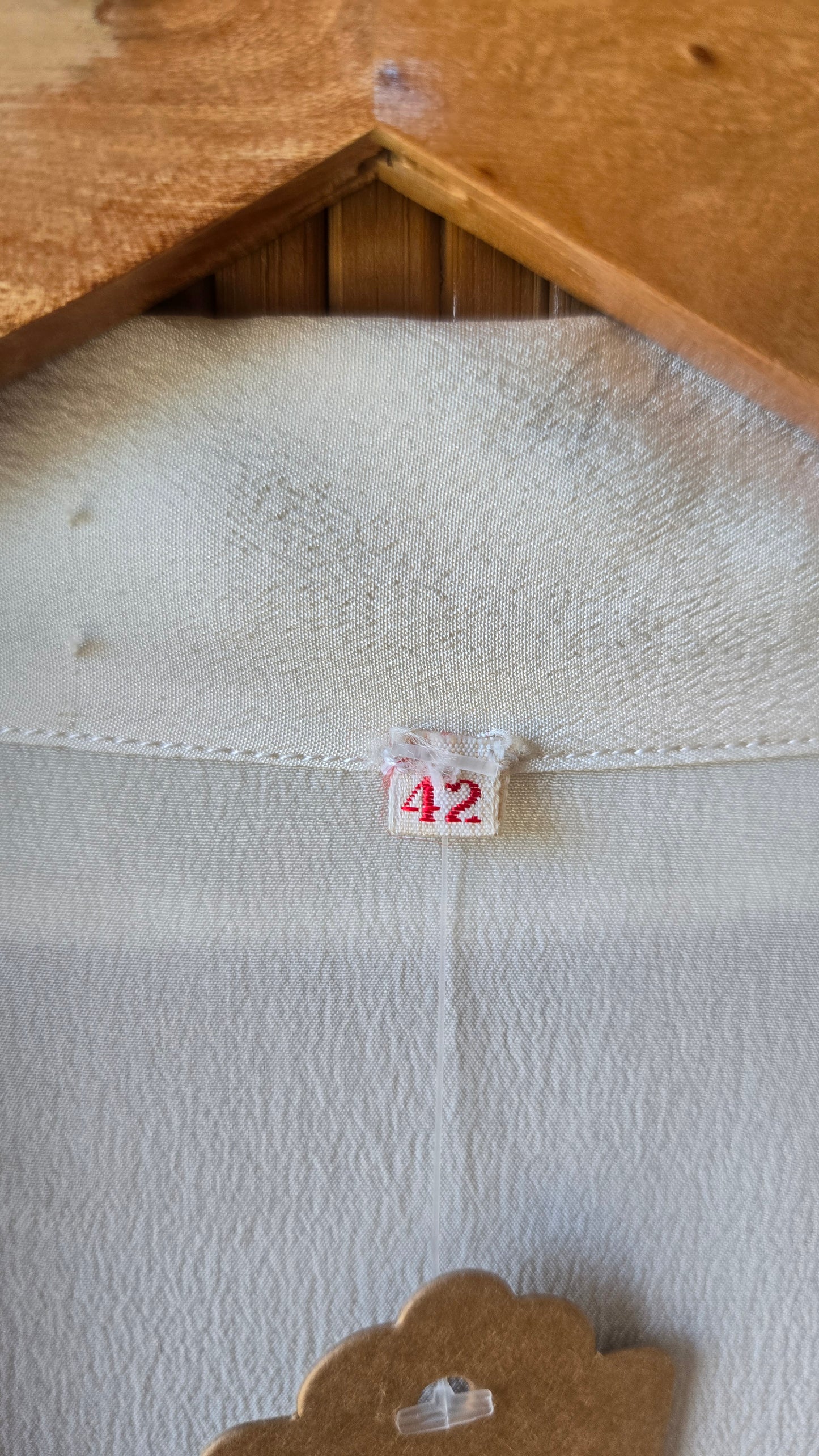 Silk embroidered scalloped blouse!