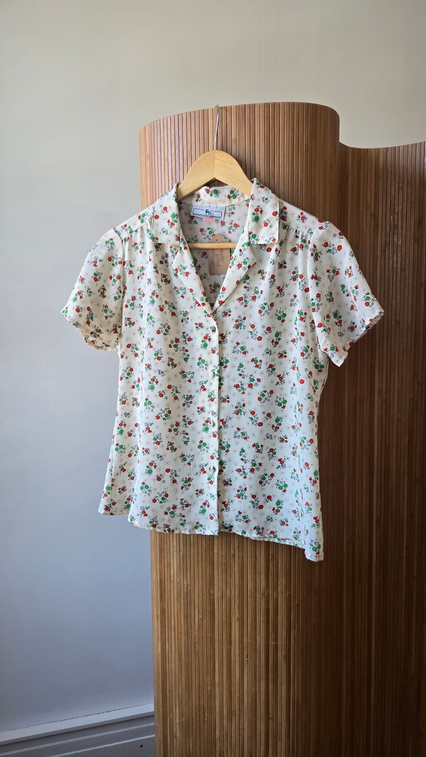 Martin red & green floral top