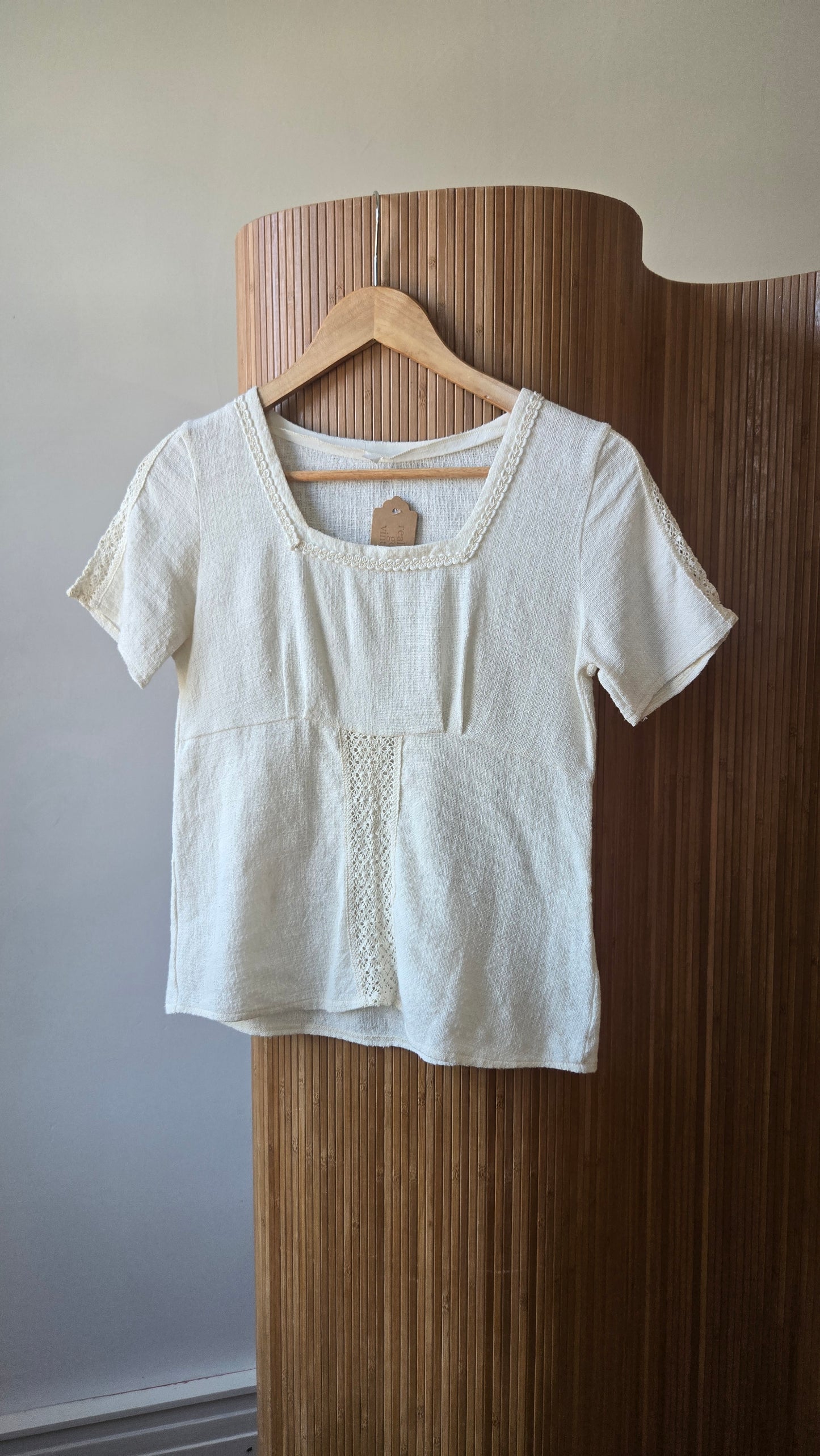 Oatmeal crochet insert top