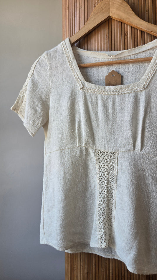 Oatmeal crochet insert top
