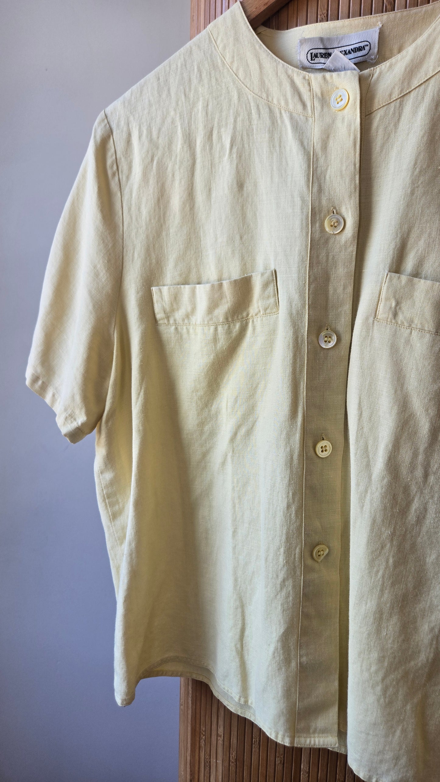 Lauren Alexander butter linen shirt