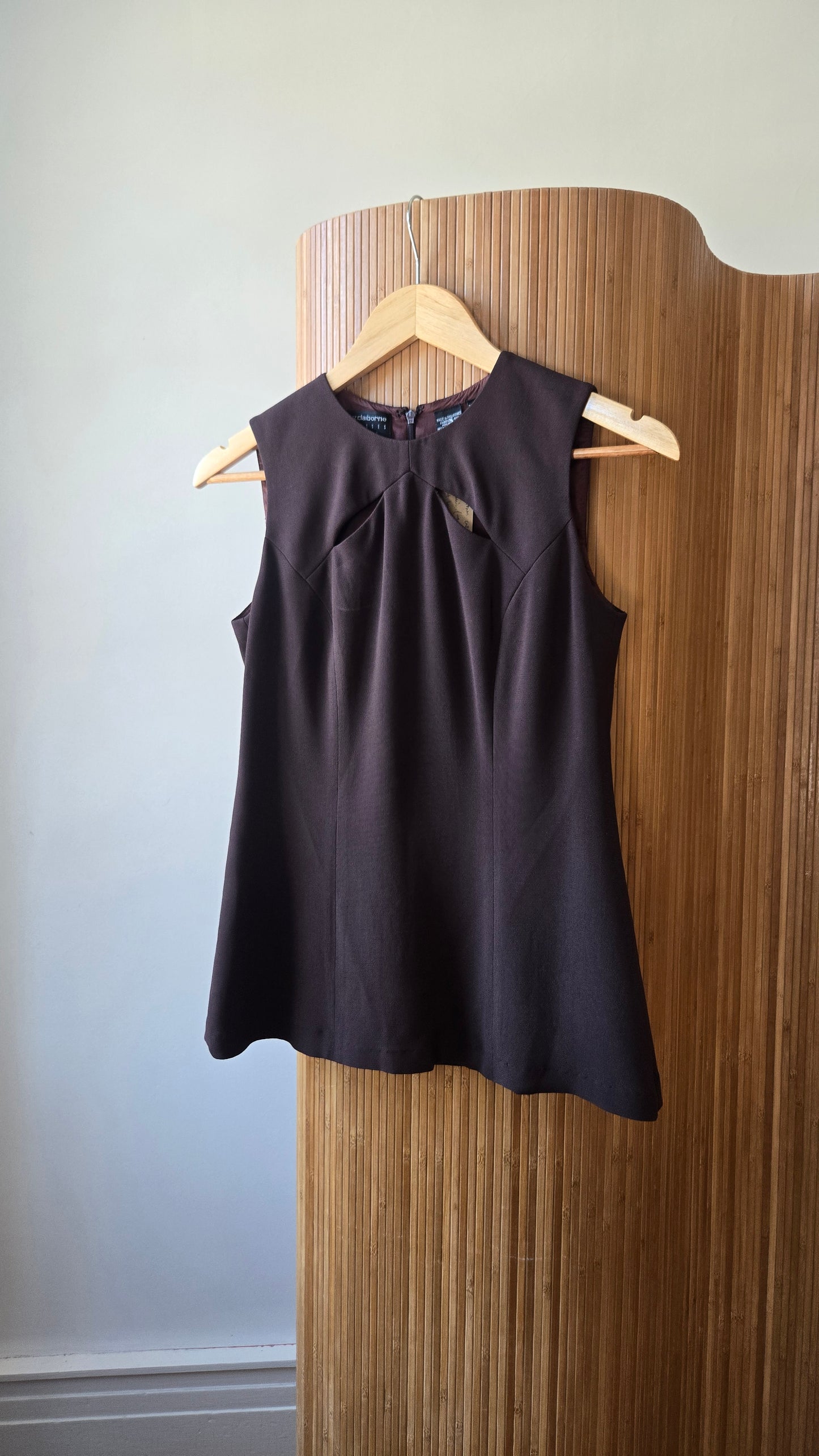 Liz brown cut out tunic