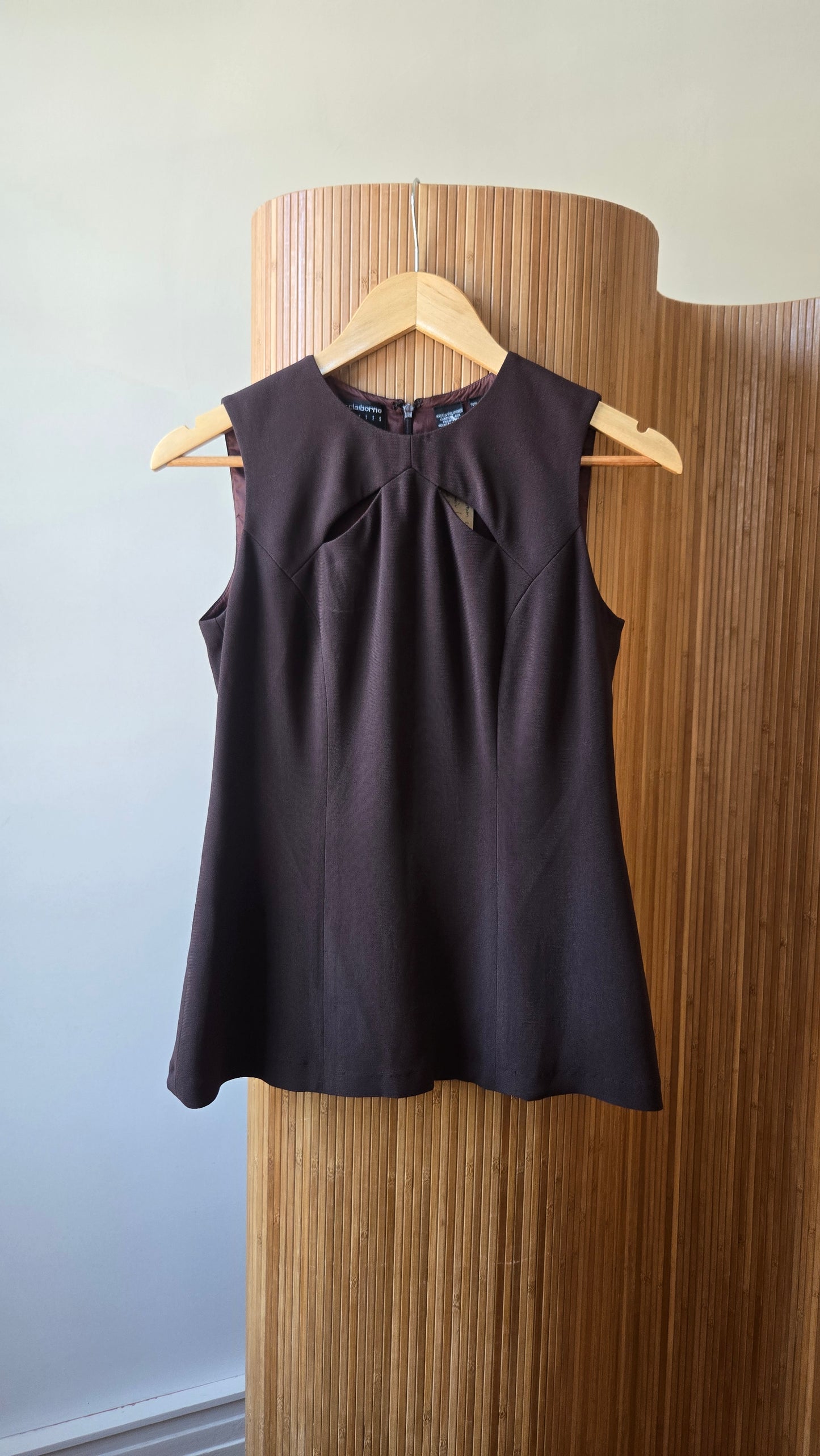 Liz brown cut out tunic