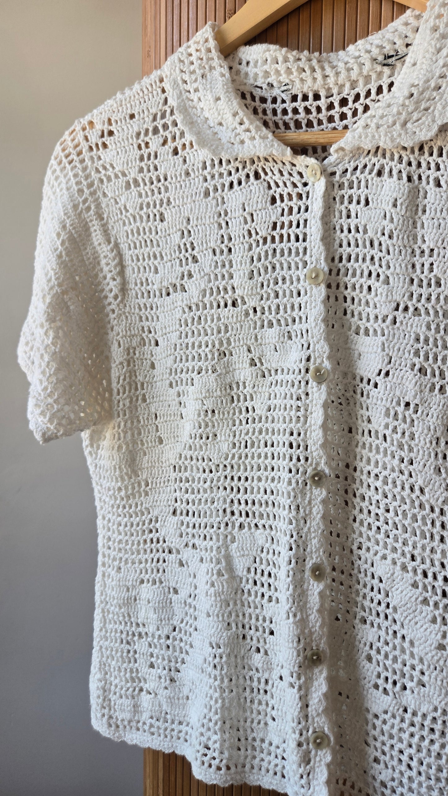 White crochet top!