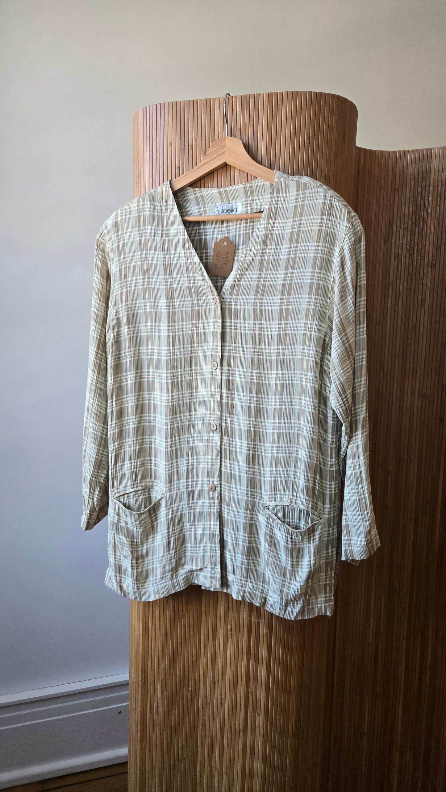 Rafaella crinkle plaid shacket