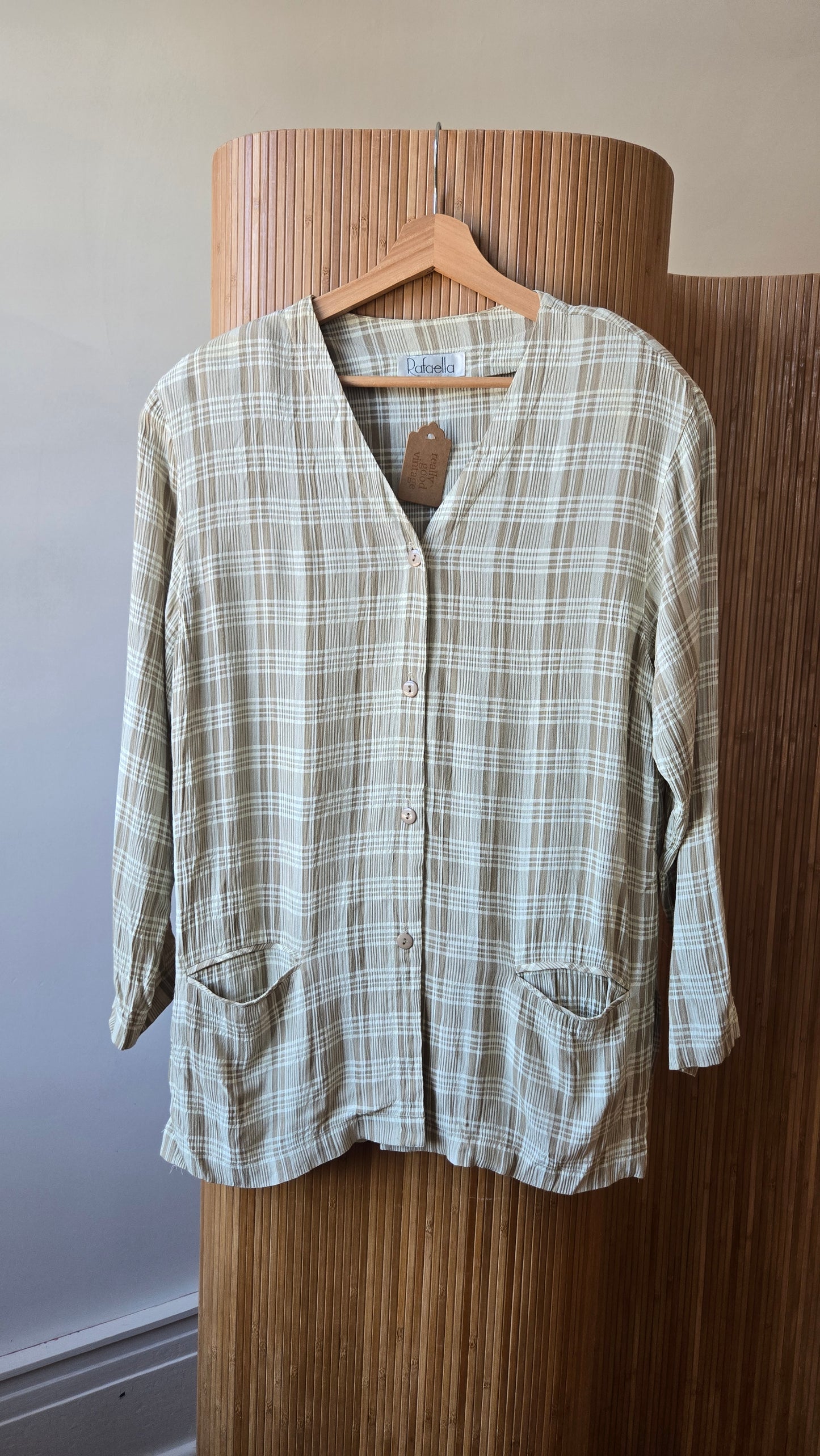 Rafaella crinkle plaid shacket