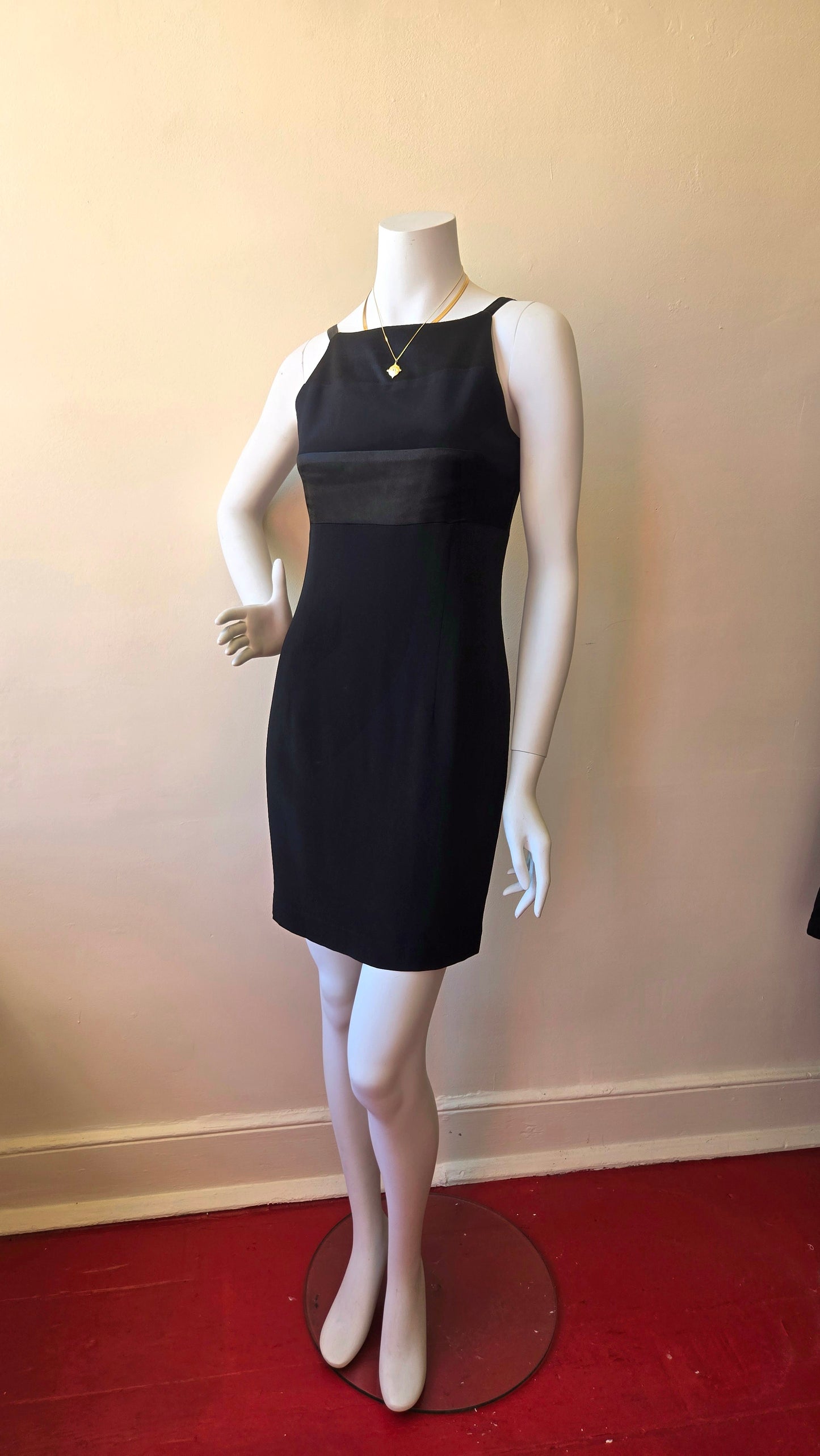 Dave & Johnny satin stripe minidress
