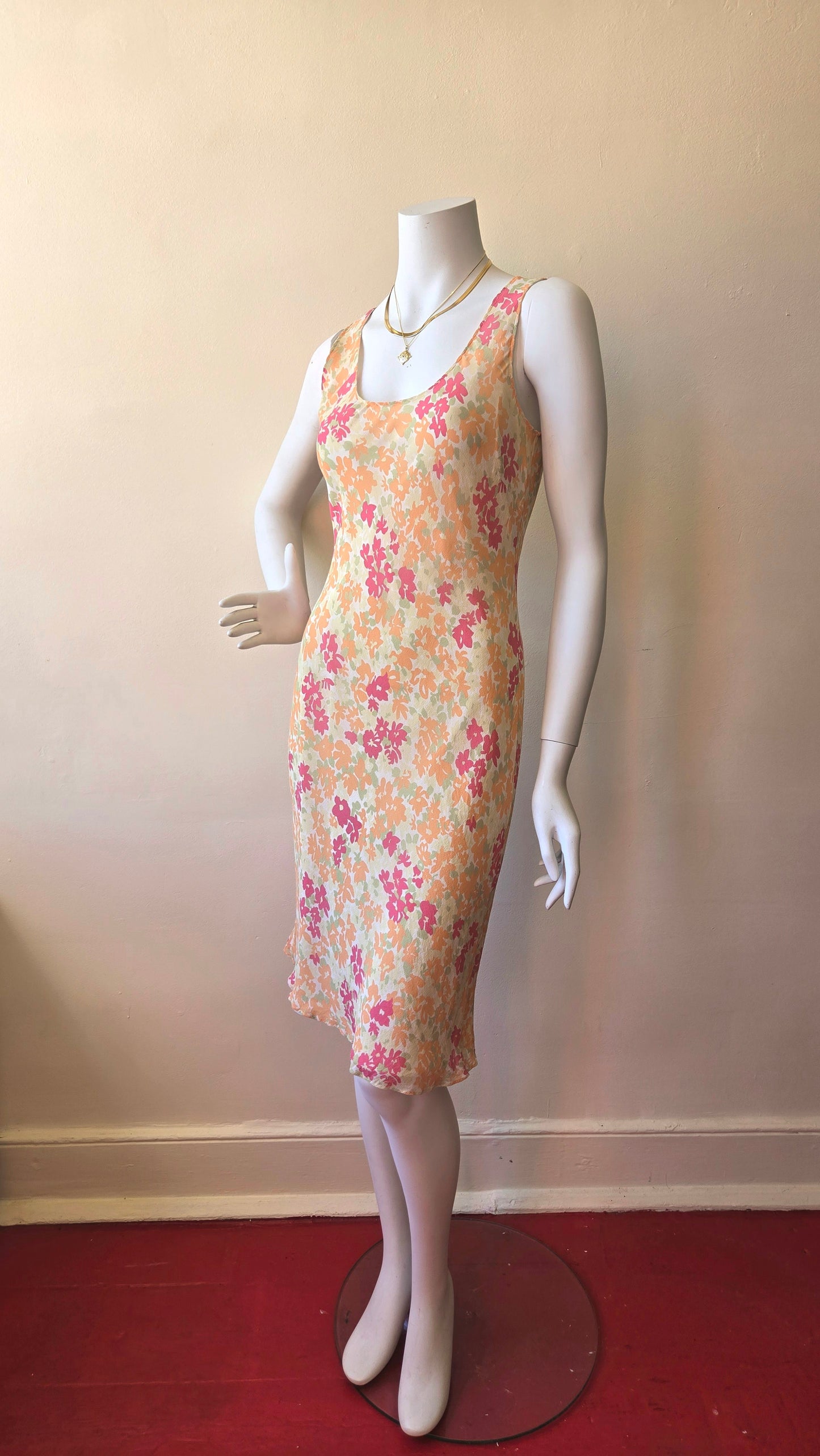 Caslon silk floral bias dress
