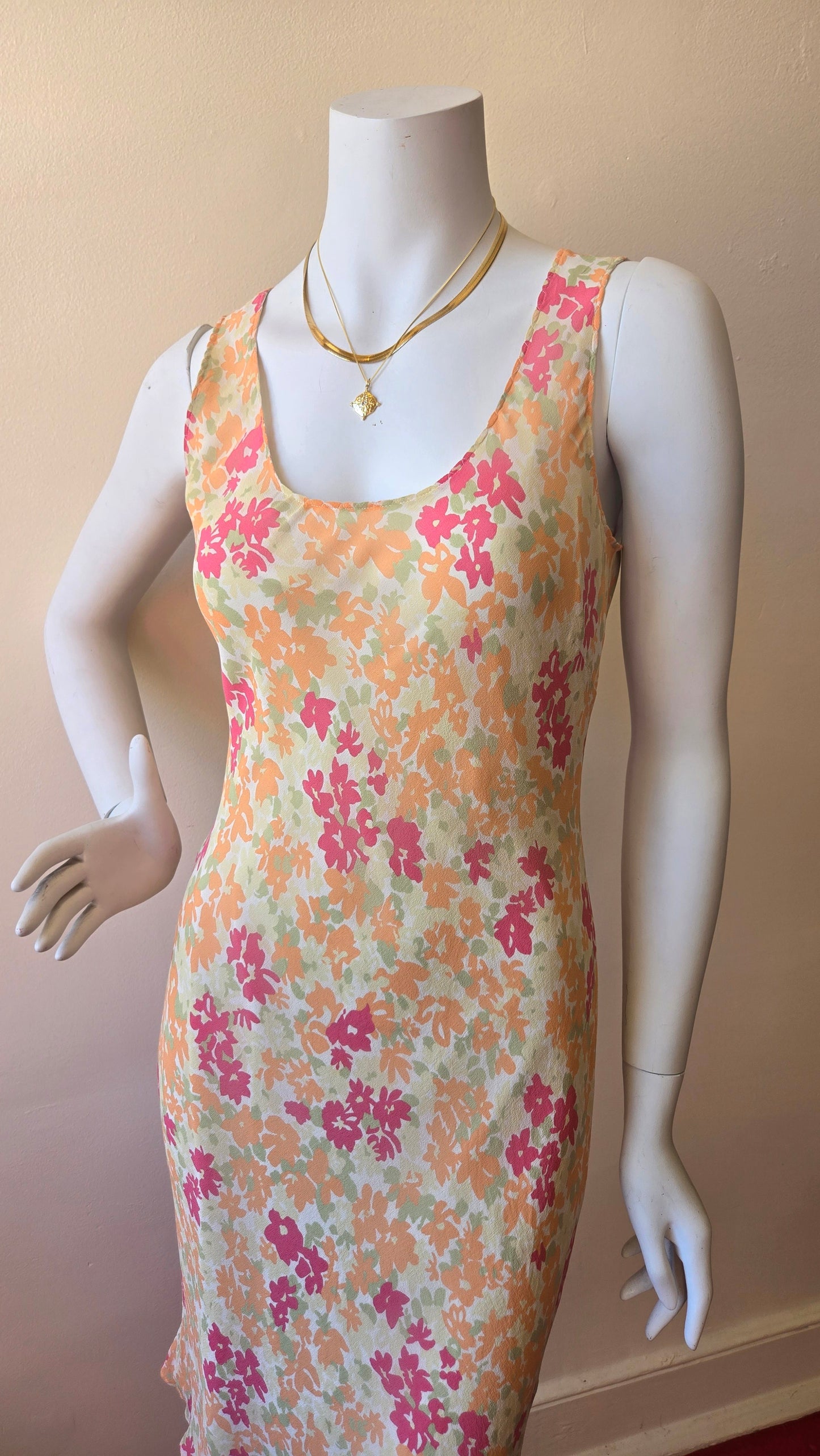 Caslon silk floral bias dress