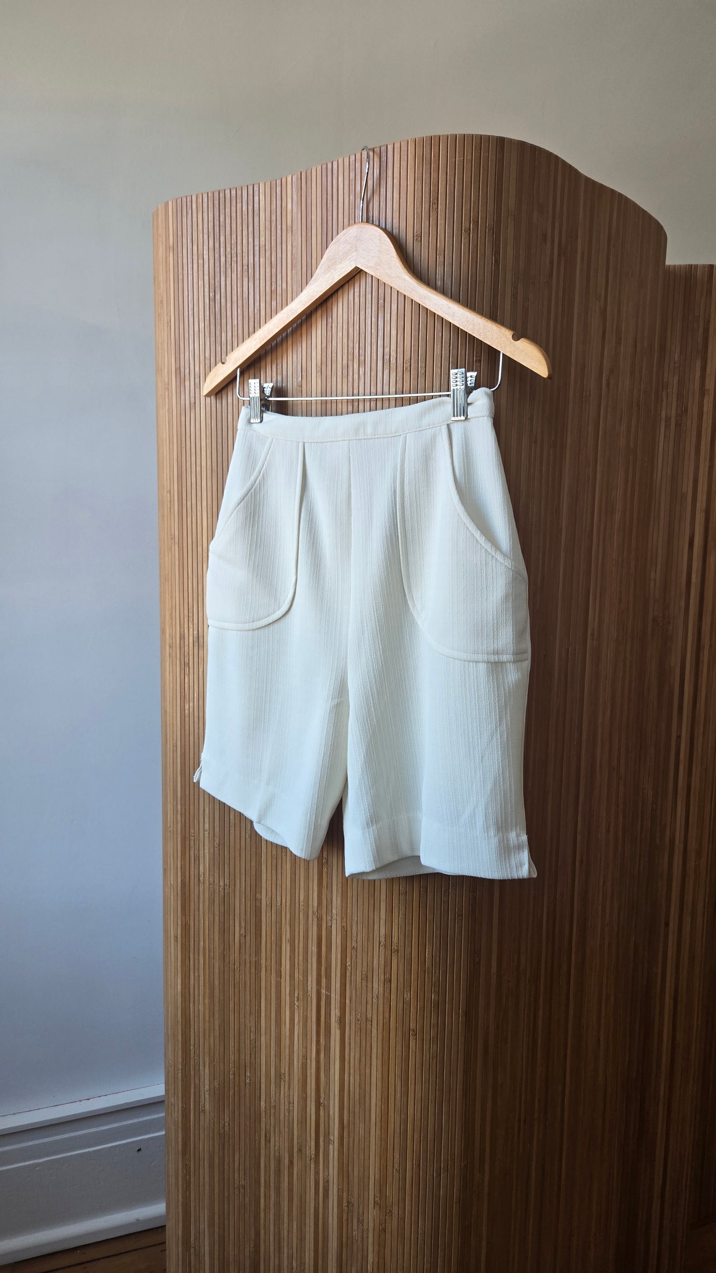 Graff ivory high waist shorts