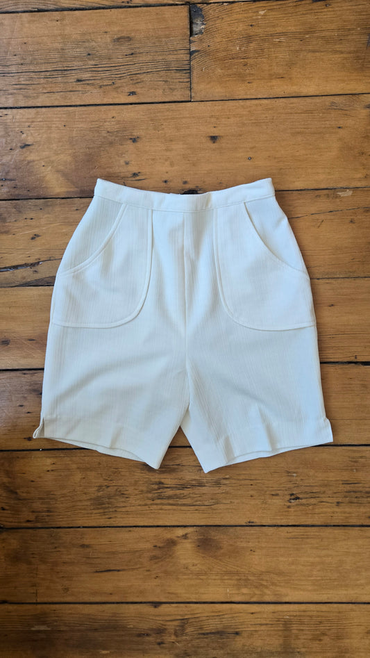 Graff ivory high waist shorts