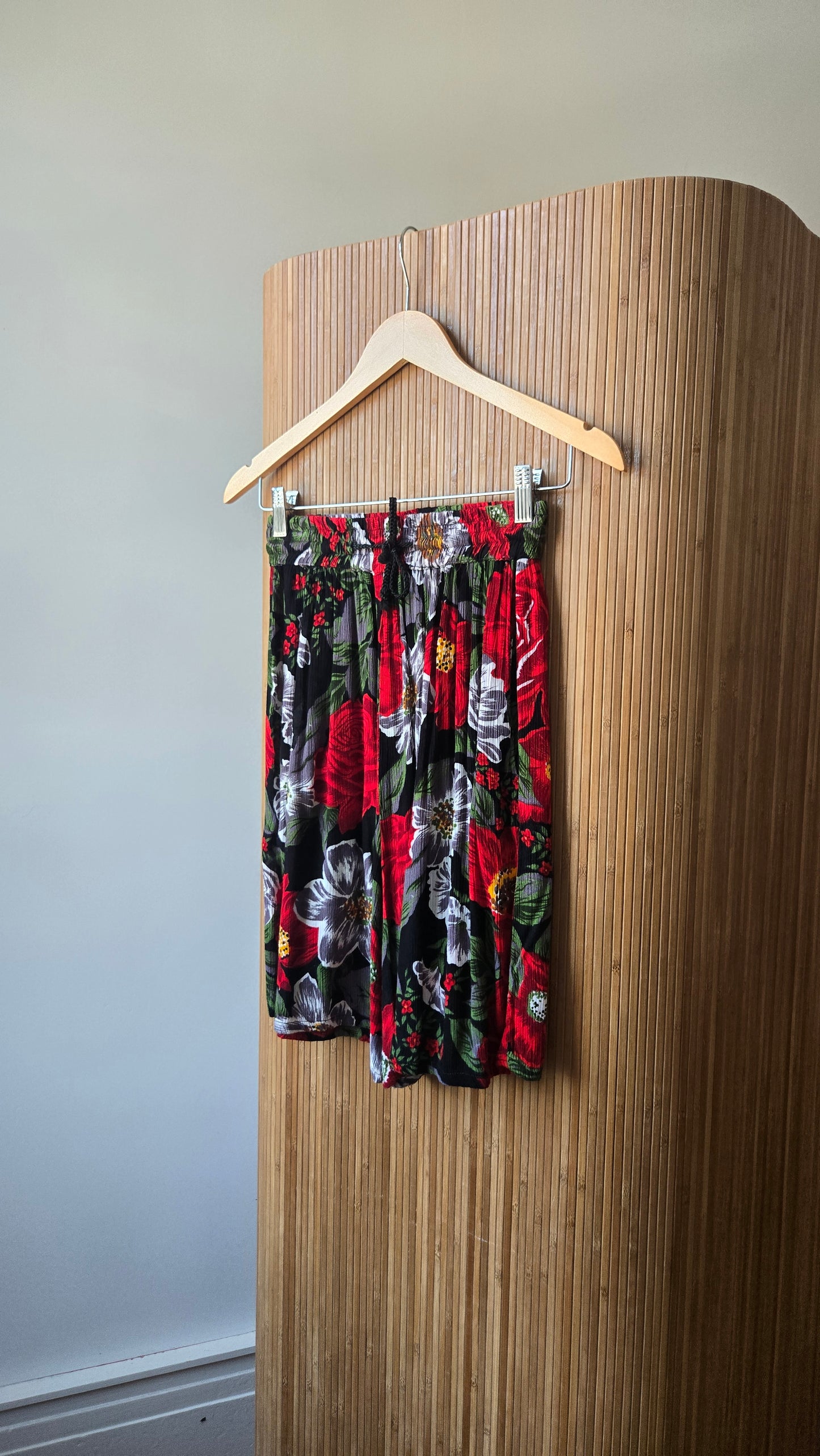 Floral rayon shorts